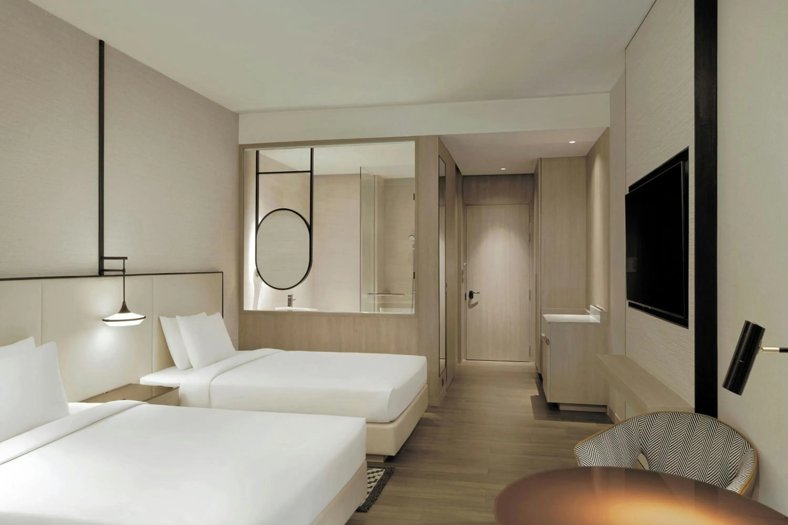 Photo of the whole room, Bed in Courtyard by Marriott Bangkok Suvarnabhumi Airport