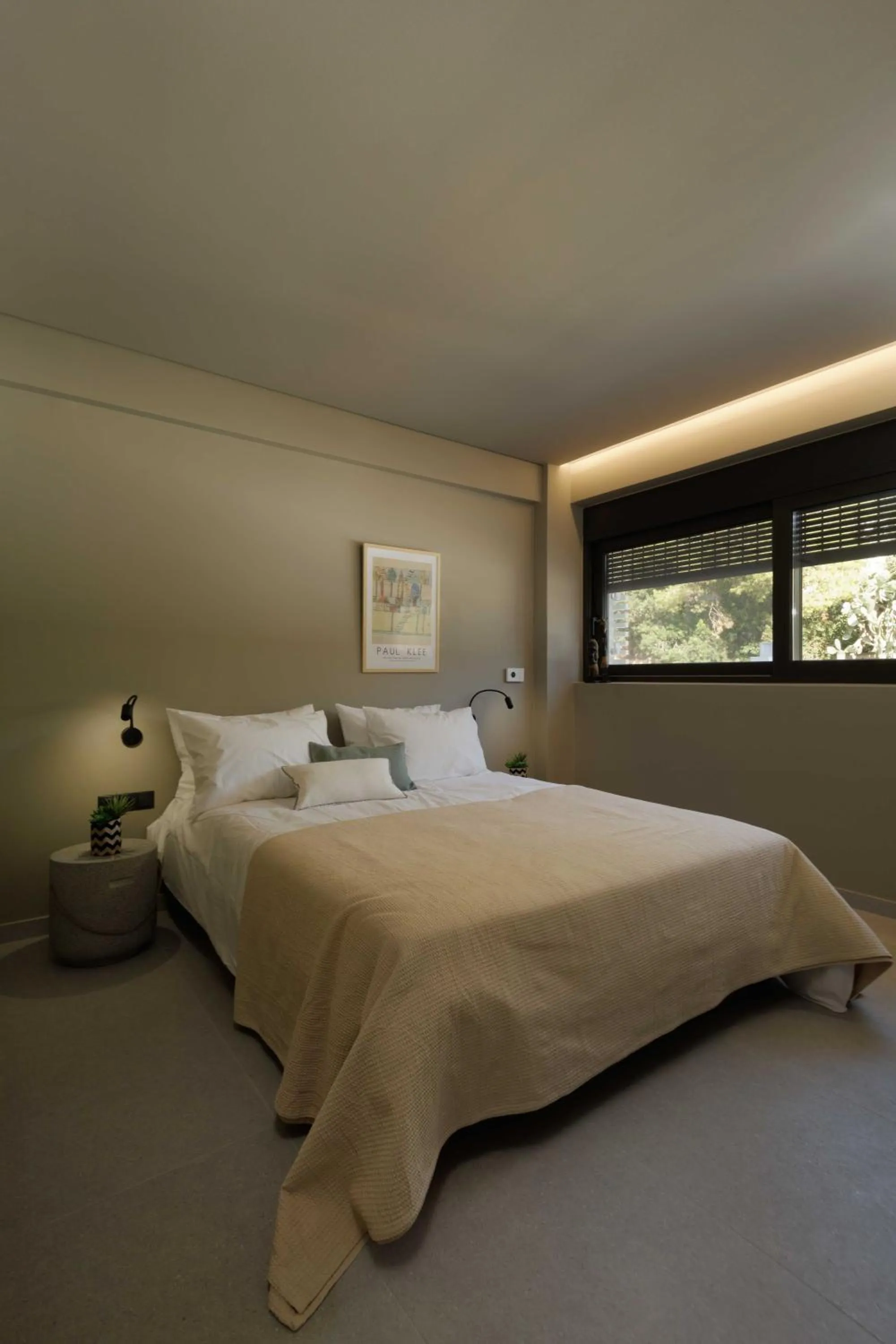 Bed in Sunshine Suite by Athens Riviera Suites