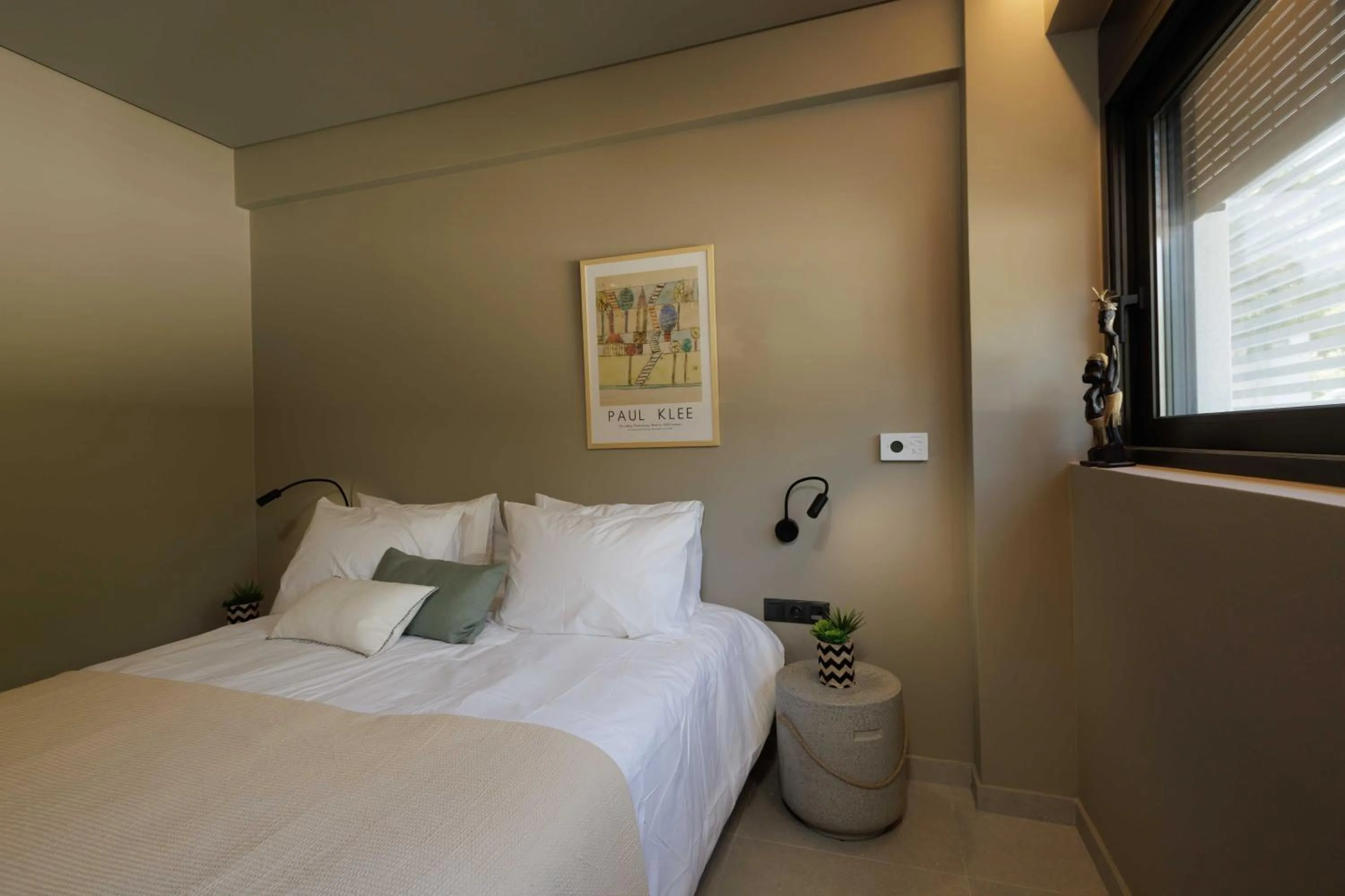 Bed in Sunshine Suite by Athens Riviera Suites