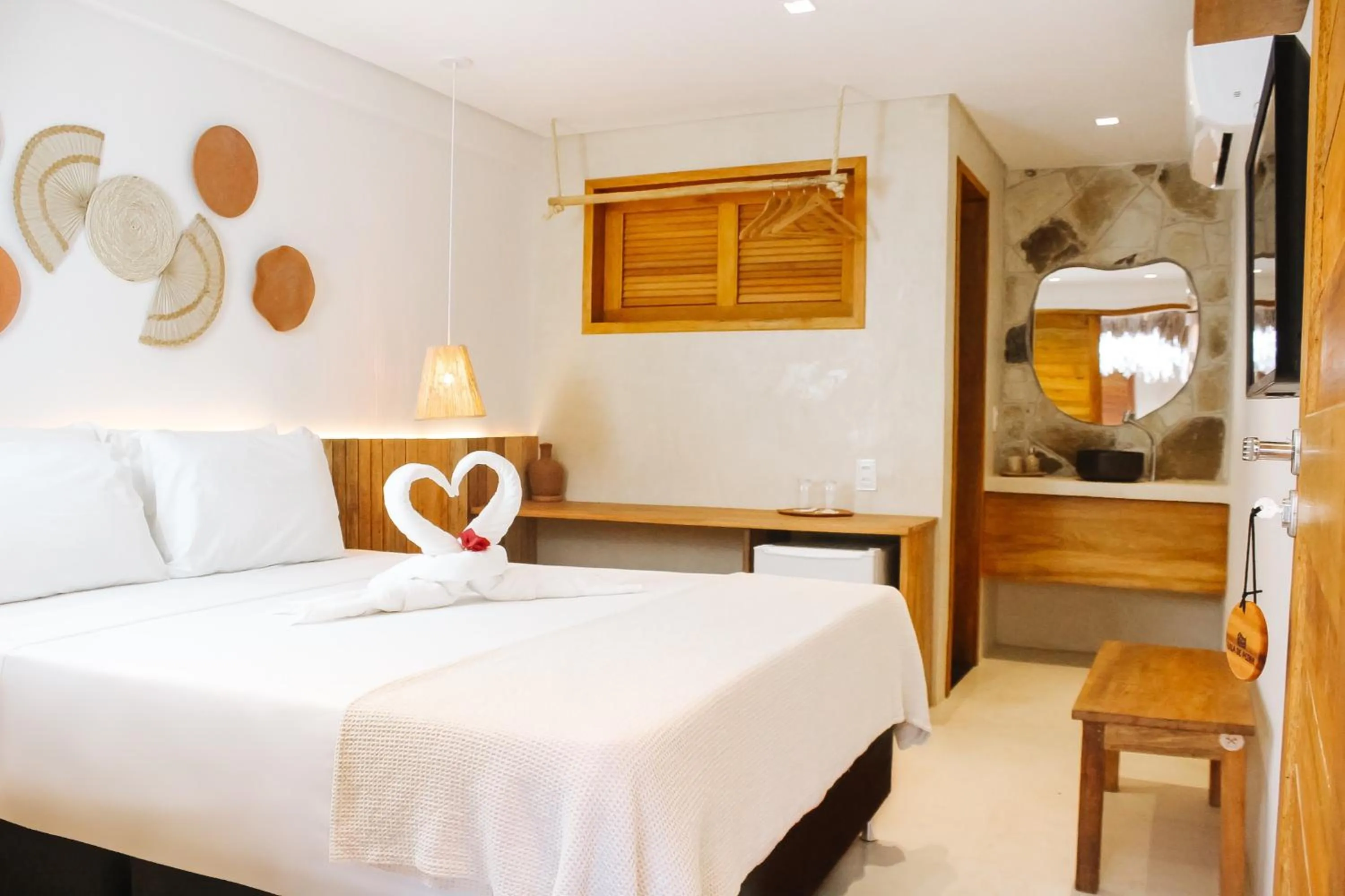 Bed in Pousada Vila de Pedra