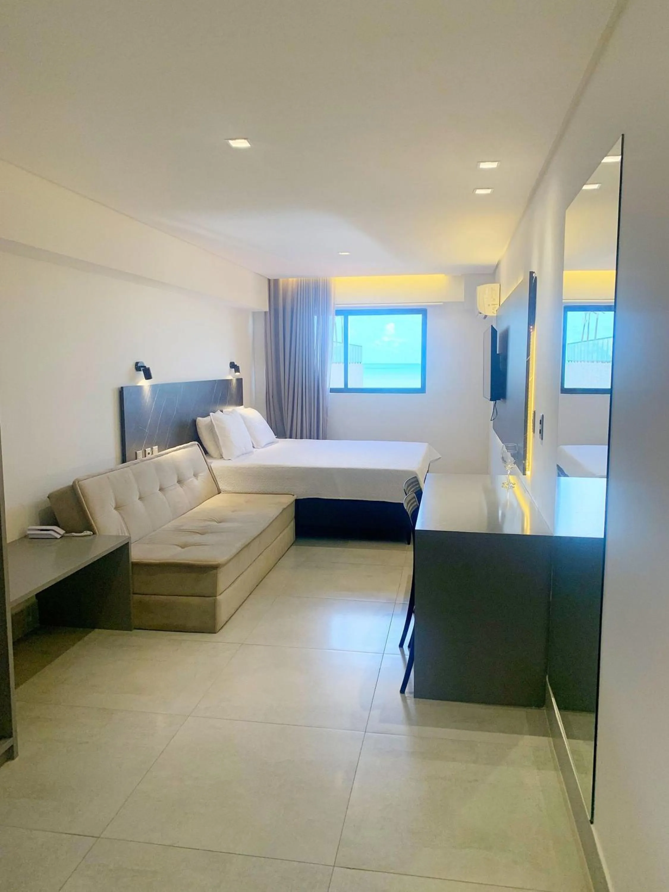 Bed in Flat beira-mar no Arpoar suítes