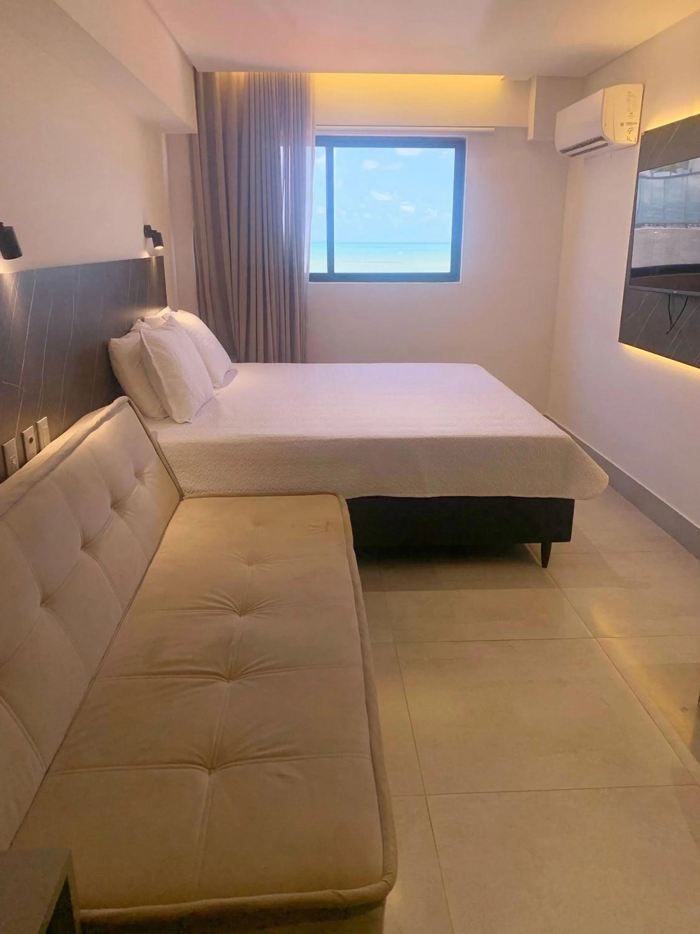 Bed in Flat beira-mar no Arpoar suítes