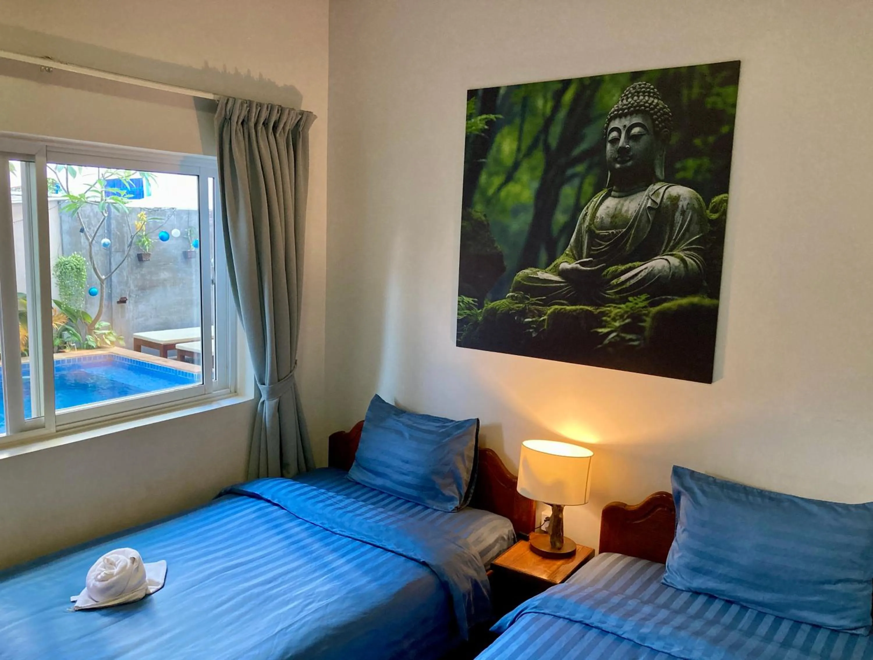 Bed in Lotus Haven Villa