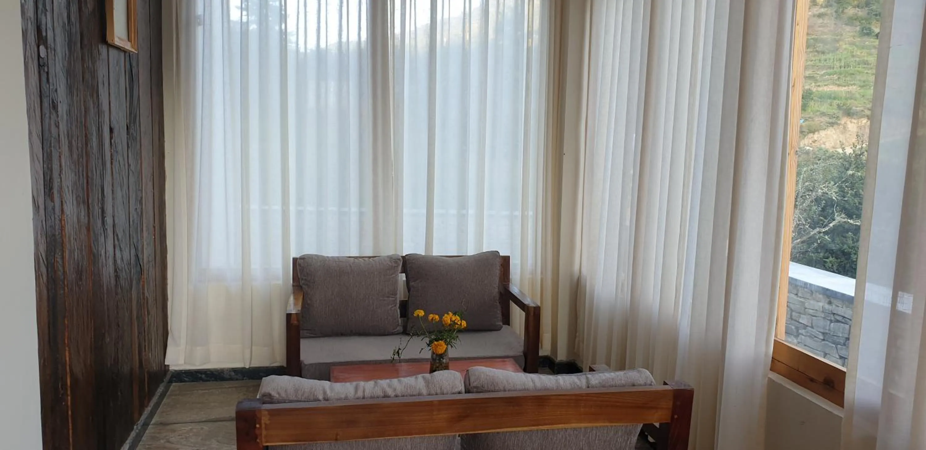 Seating area in Om Amriti