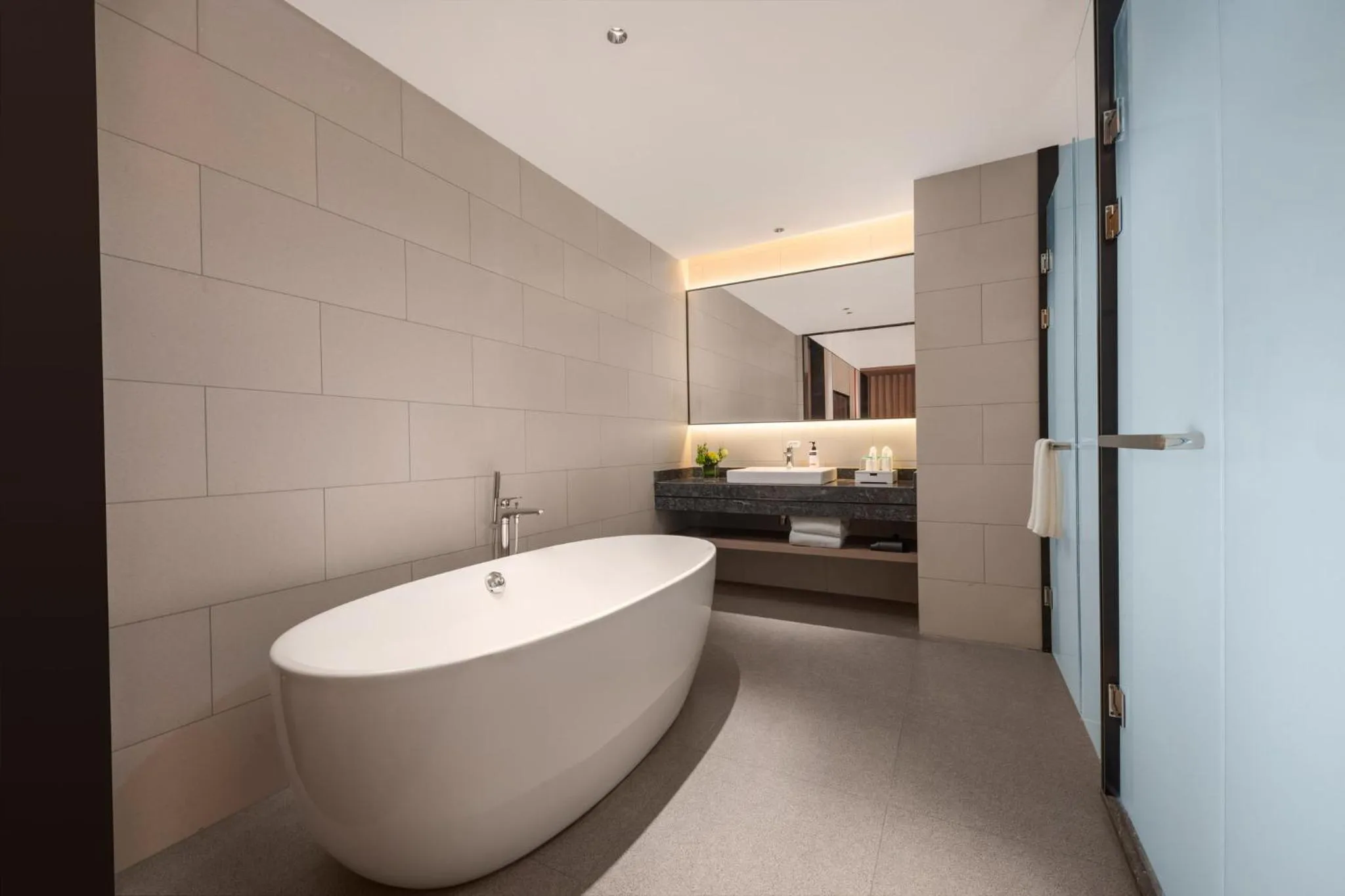 Bathroom in Holiday Inn Express Nanjing Jiangbei Wonhall Mall