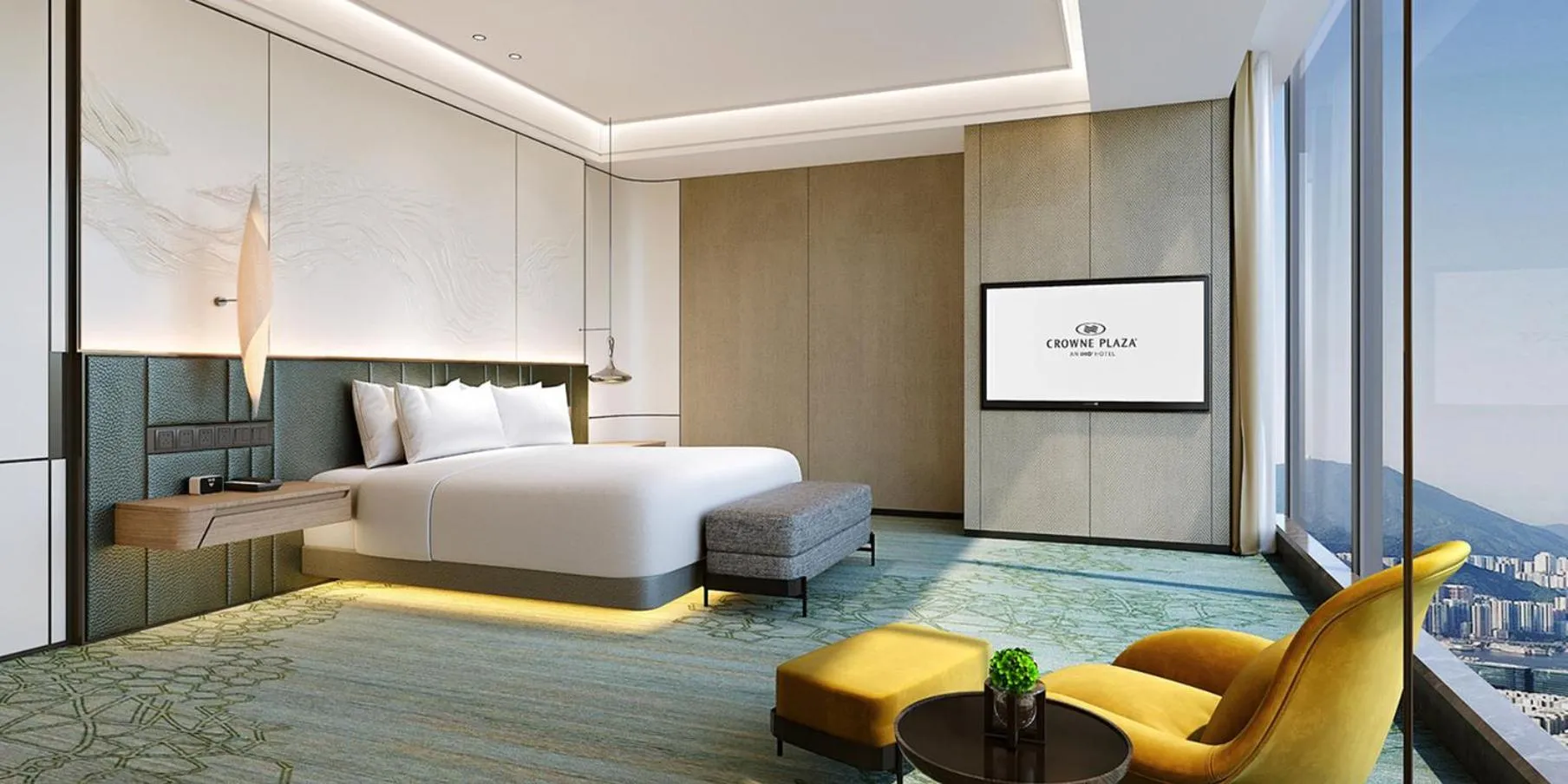 Photo of the whole room, Bed in Crowne Plaza Jinan Runhua by IHG
