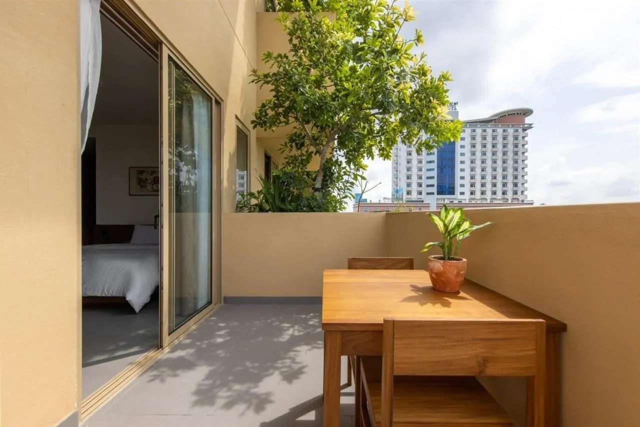Balcony/Terrace in Cát Vàng Hotel & Apartment