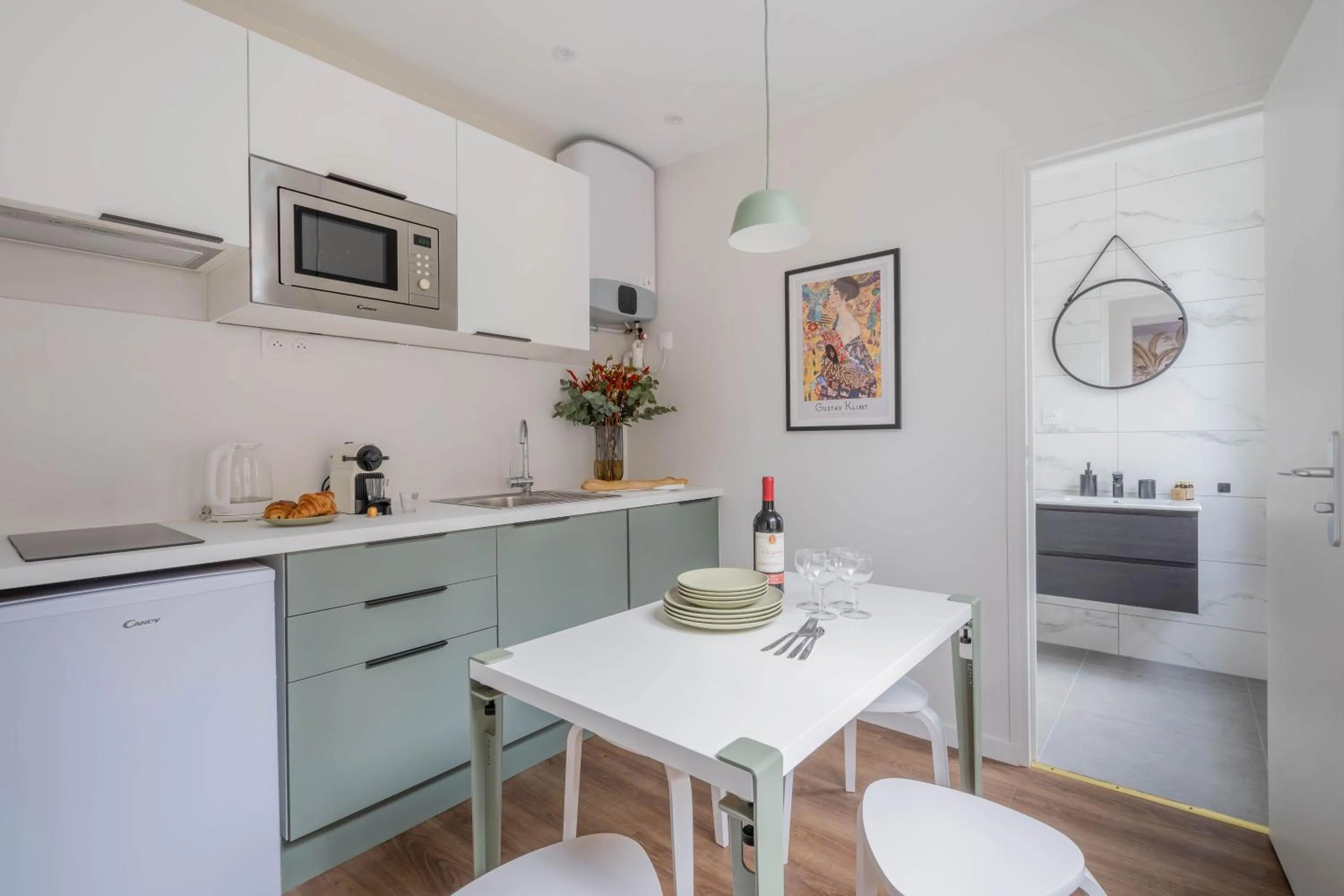 Kitchen or kitchenette in Résidence Le Belleville