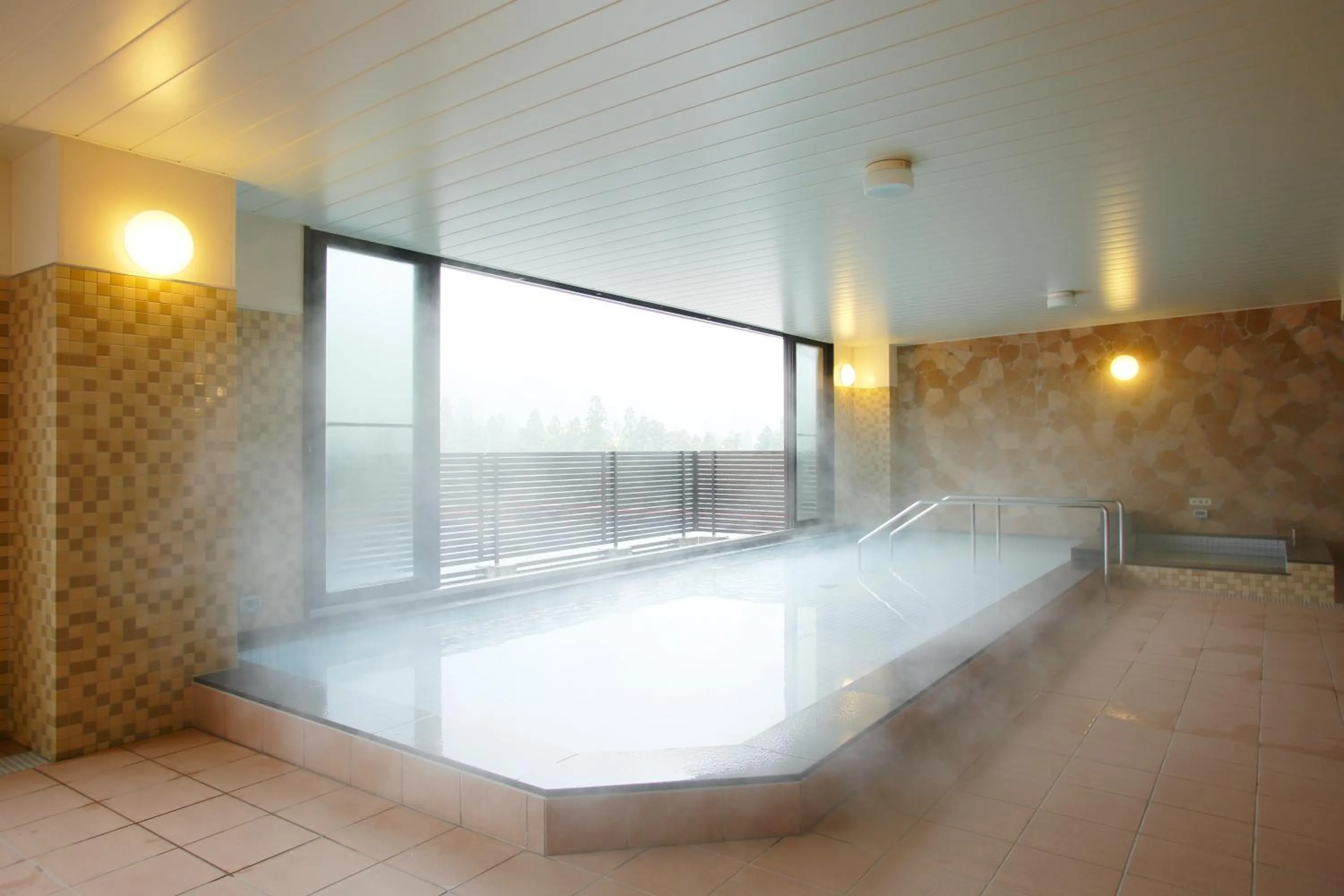Hot Spring Bath, Swimming Pool in Tateyama Kokusai Hotel
