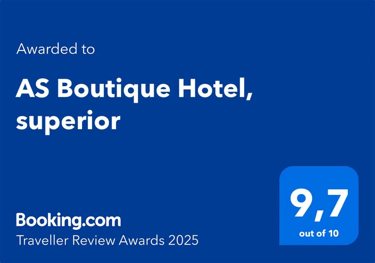 Certificate/Award in AS Boutique Hotel, superior