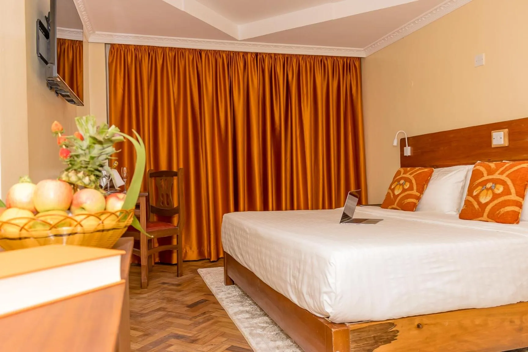 Bed in The Glacier Hotel Nanyuki