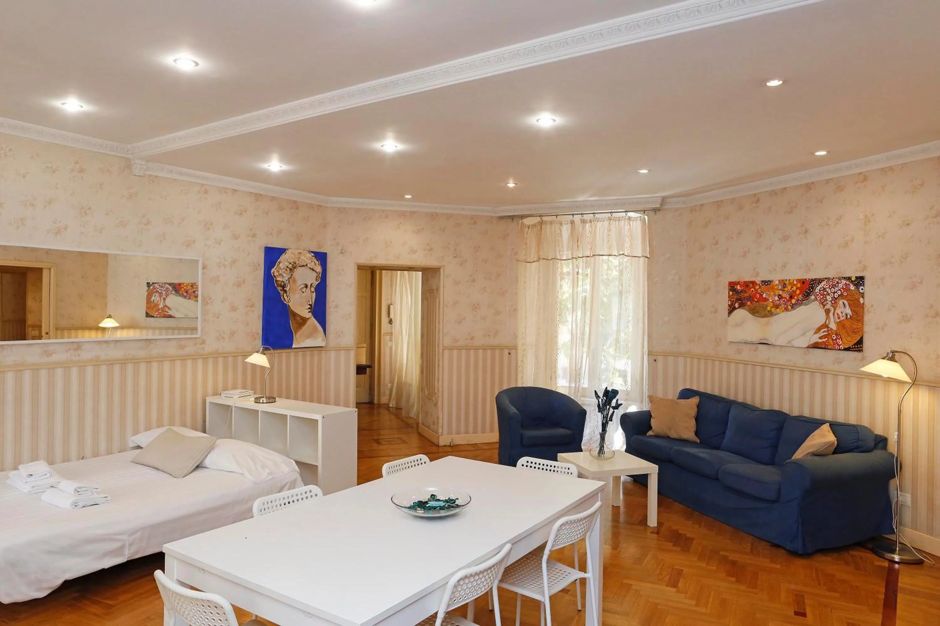 Living room, Bed in Apartment Felice