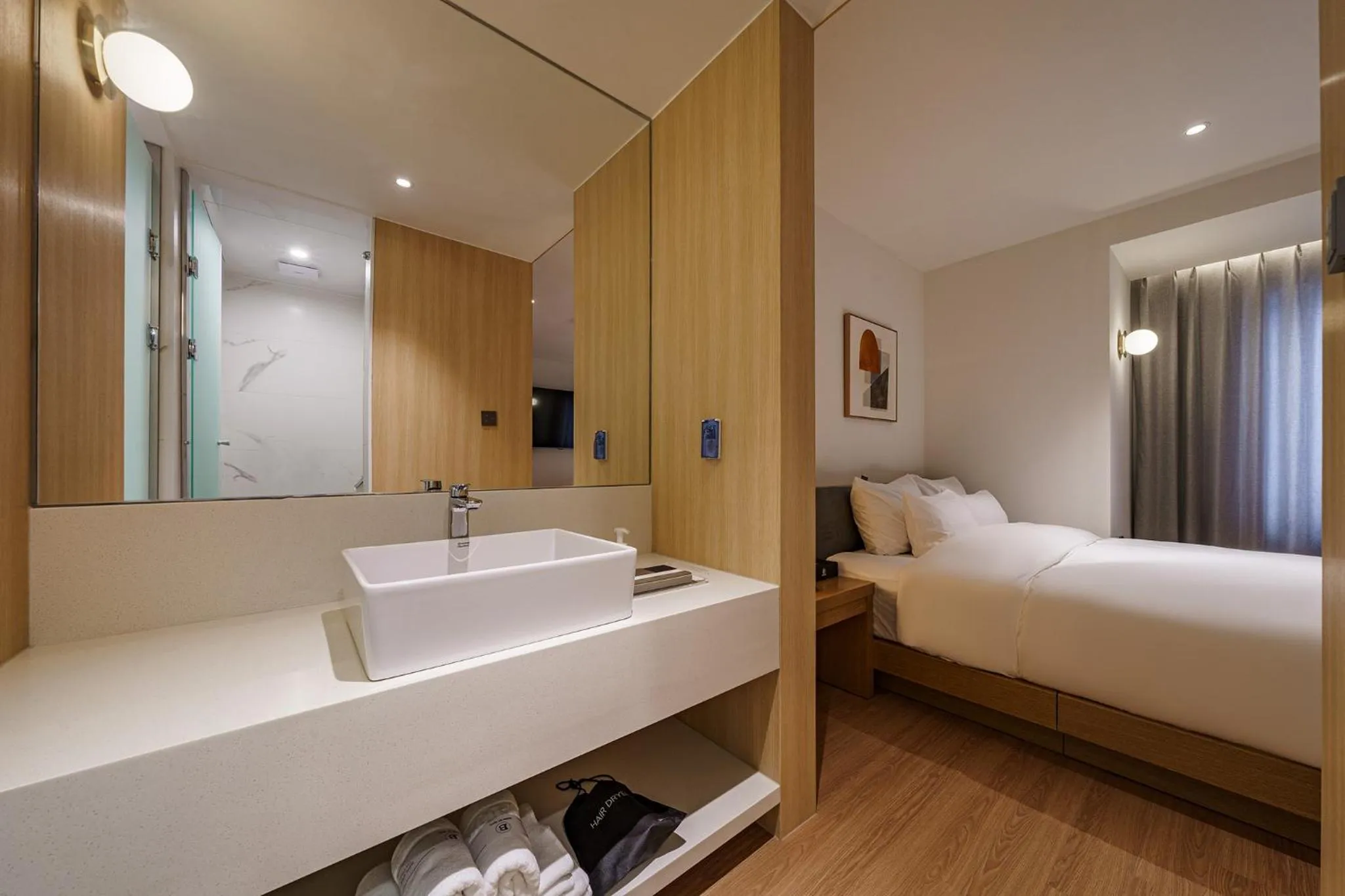 Bed in Brown Dot Hotel Daegu Suseong