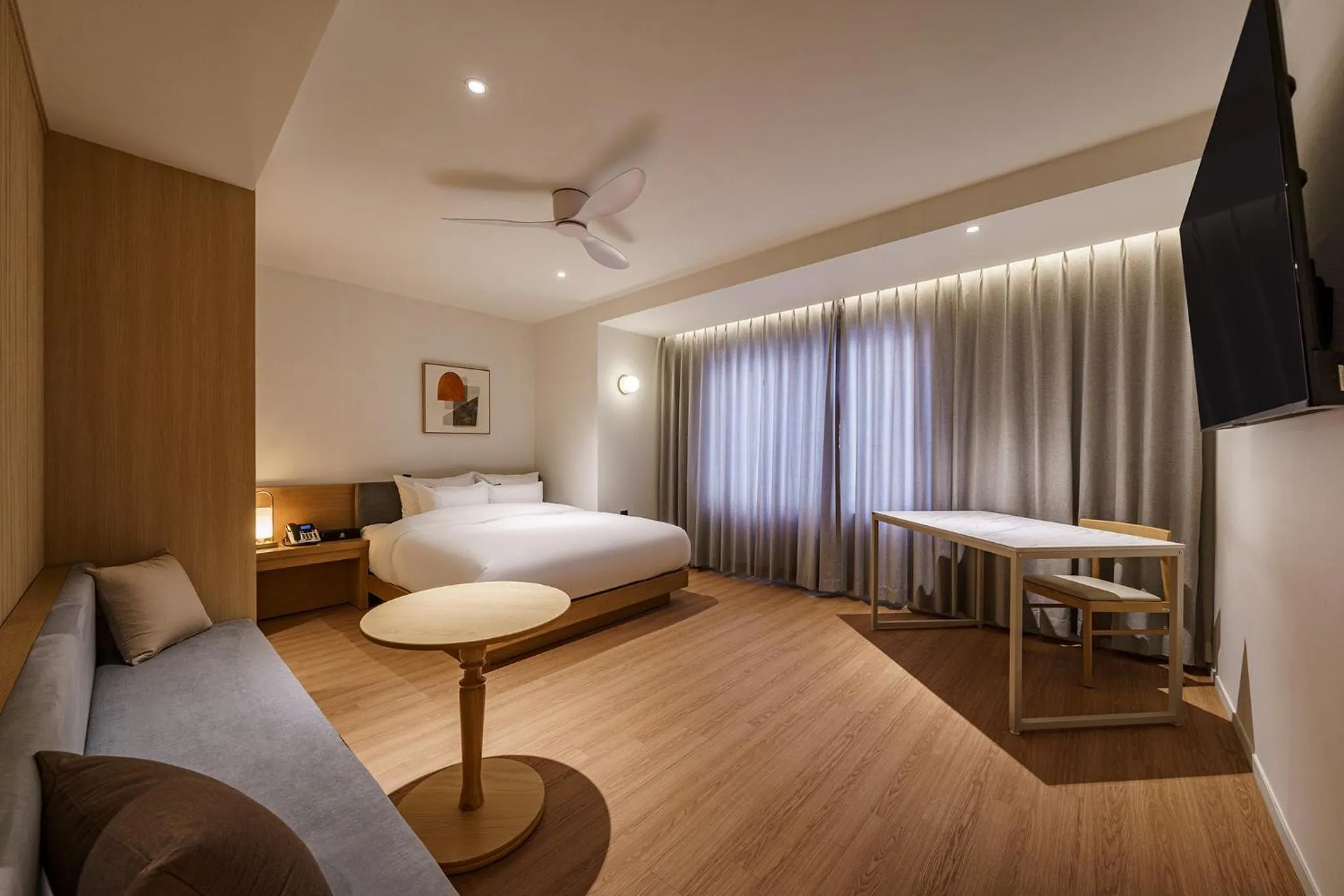 Bed in Brown Dot Hotel Daegu Suseong