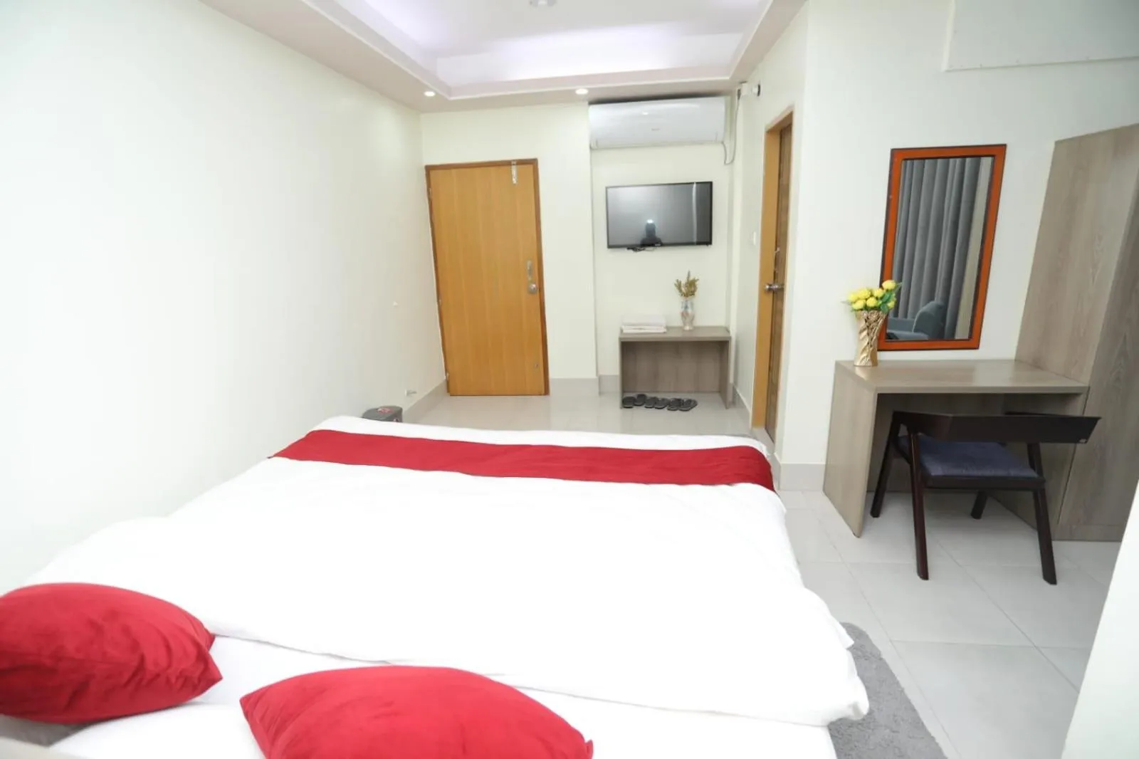 Bed in Wood Burn Hotel