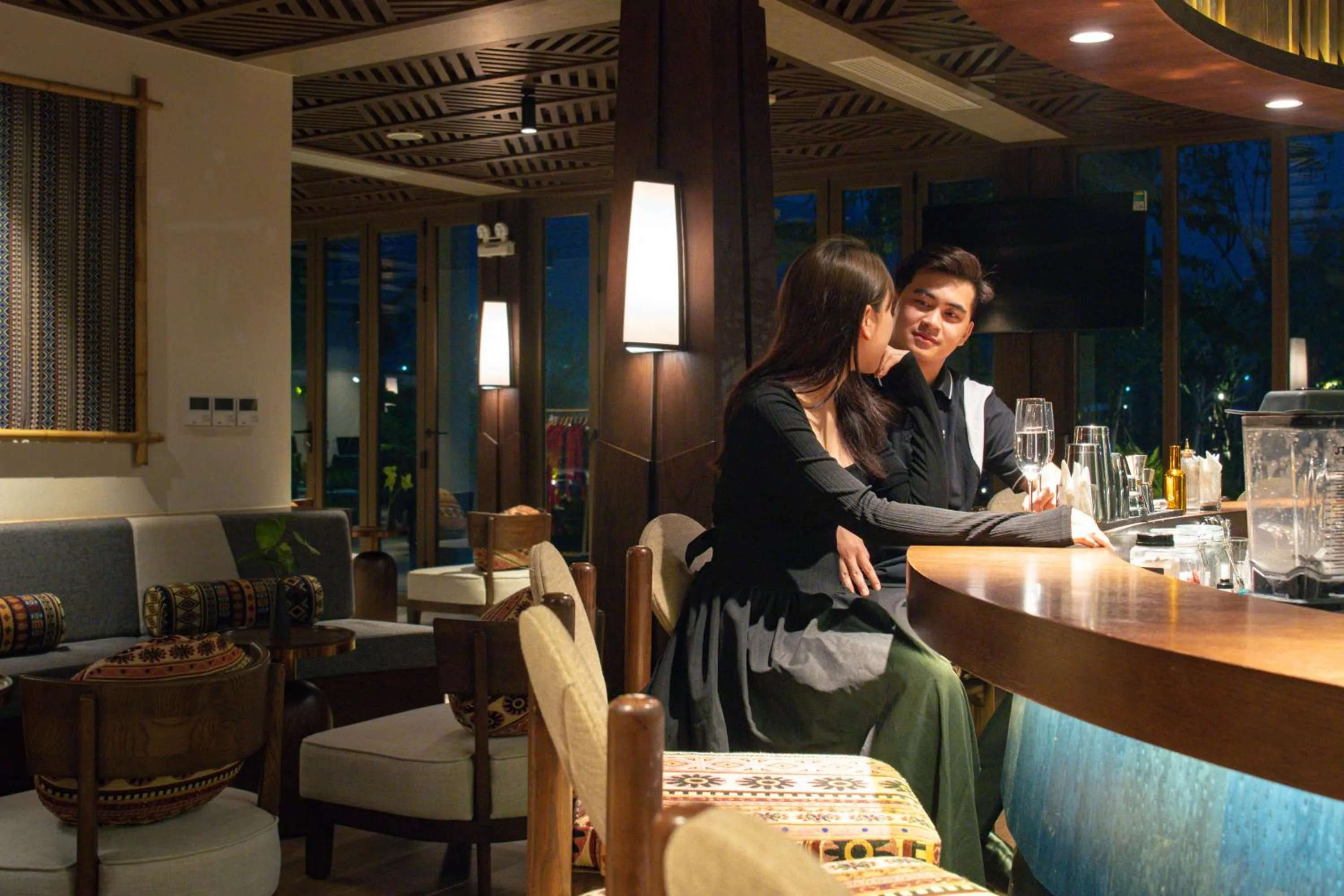 Lounge or bar in Mandala Retreats Kim Bôi