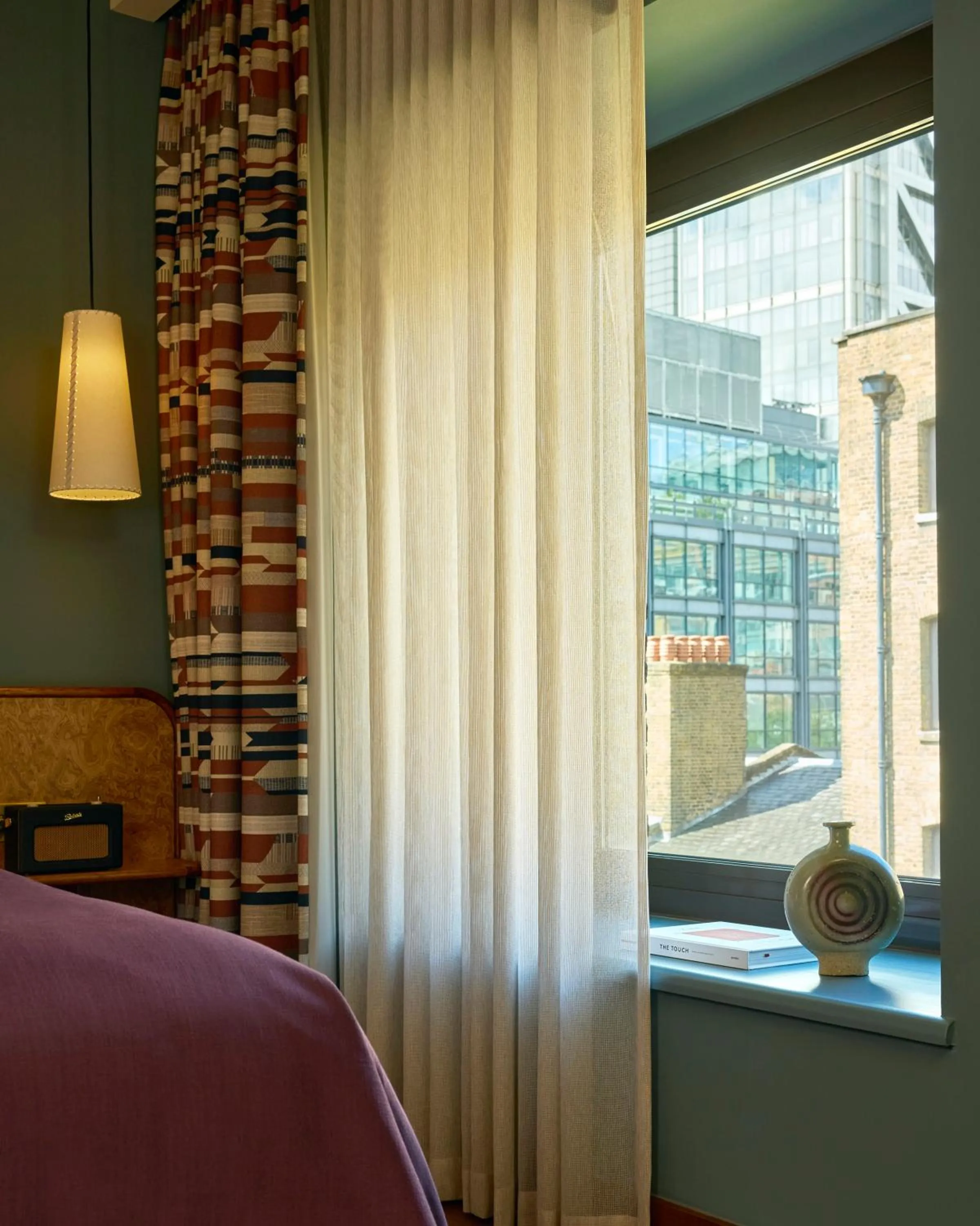 View (from property/room), Bed in Sir Devonshire Square Hotel, part of Sircle Collection