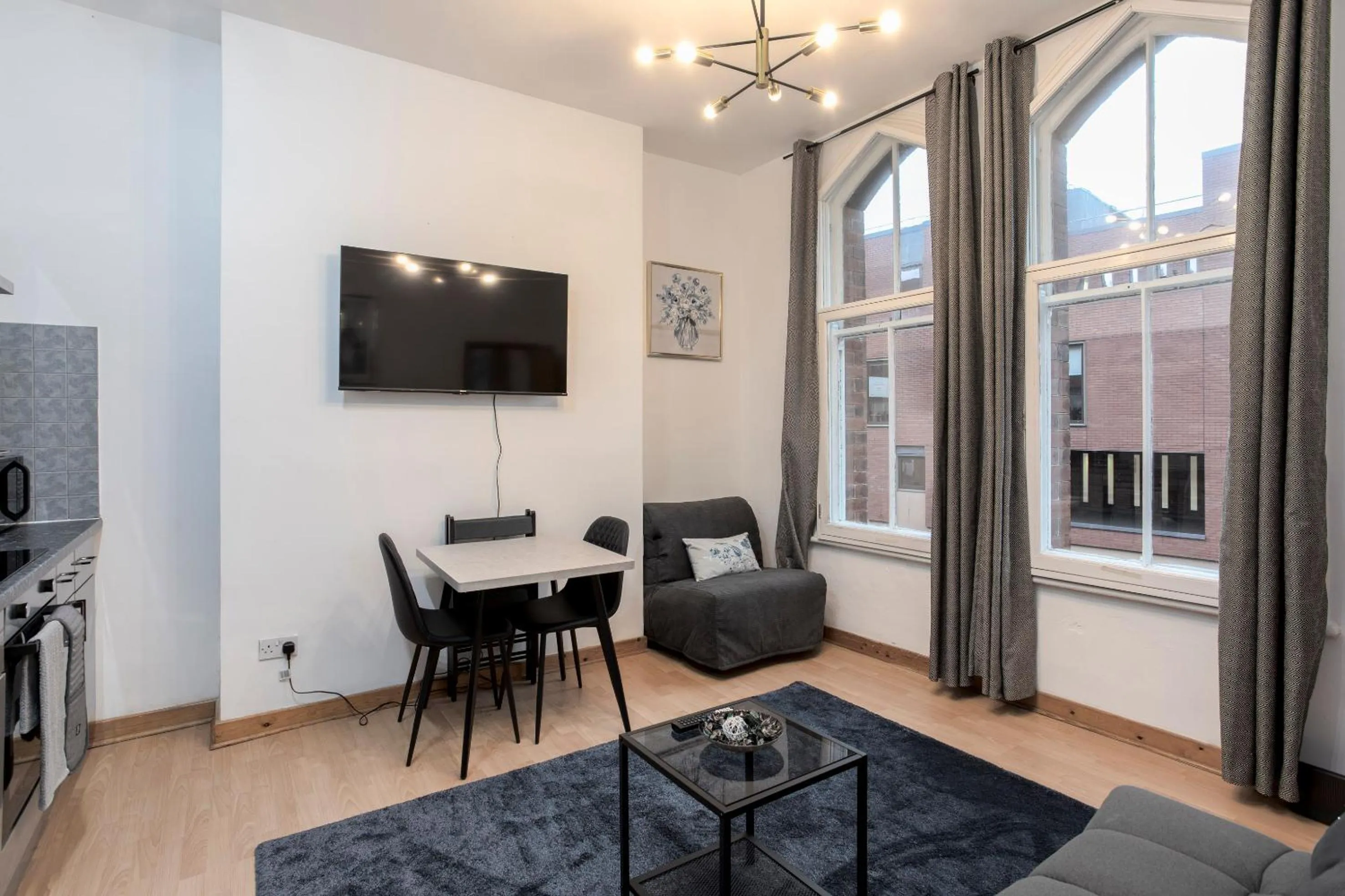 Living room in Oxford Row Apartments, Leeds City Centre