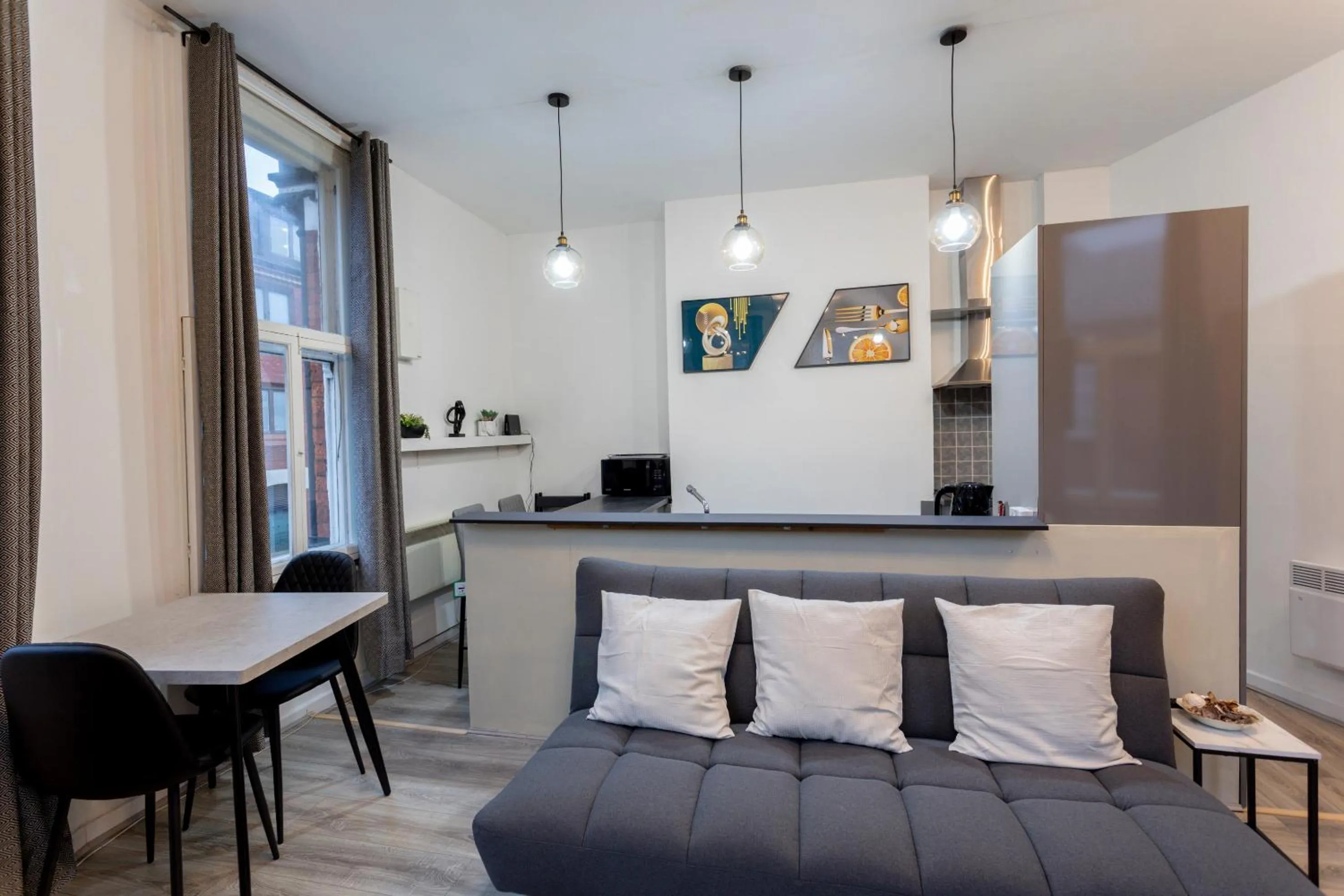 Living room in Oxford Row Apartments, Leeds City Centre
