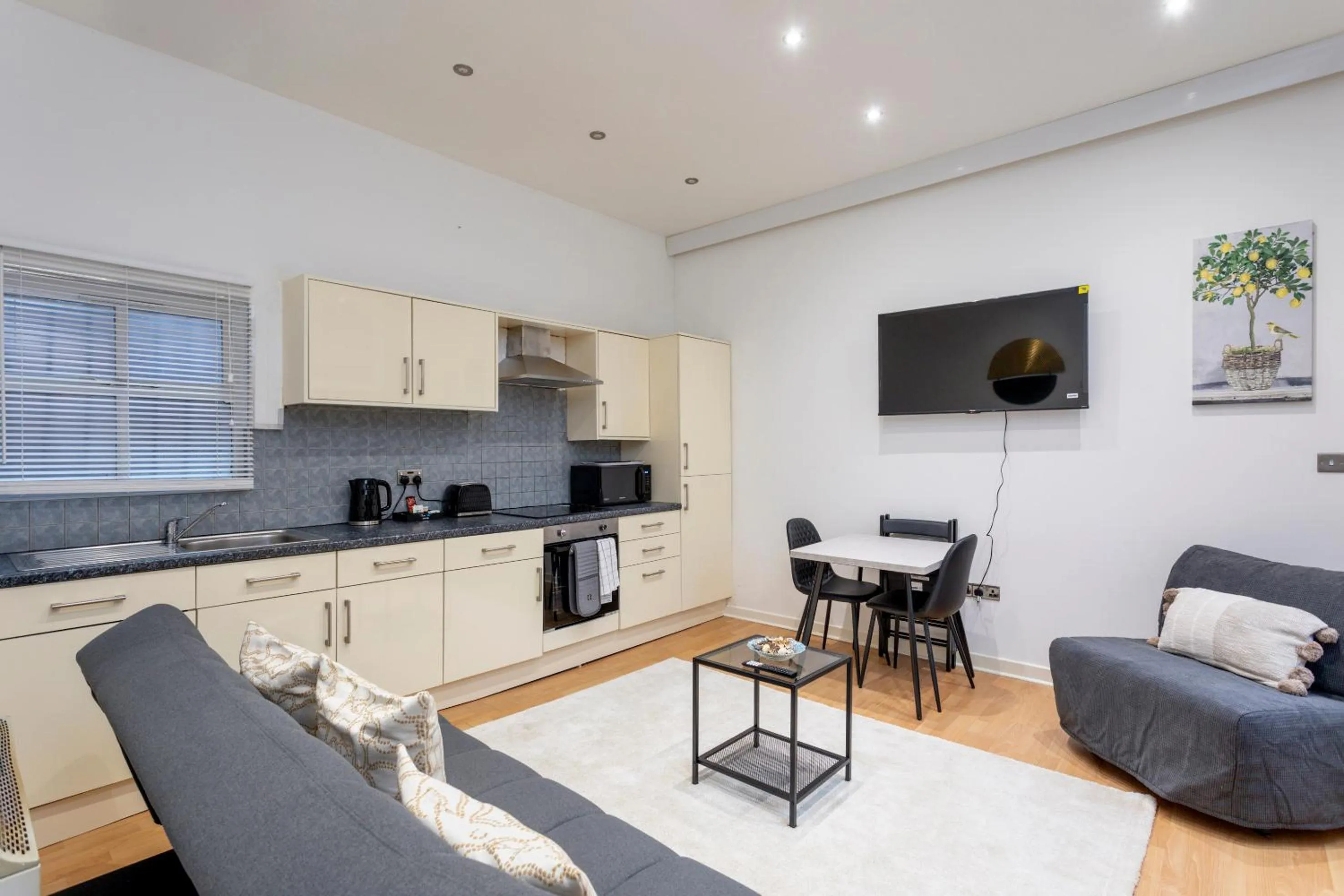 Kitchen or kitchenette in Oxford Row Apartments, Leeds City Centre