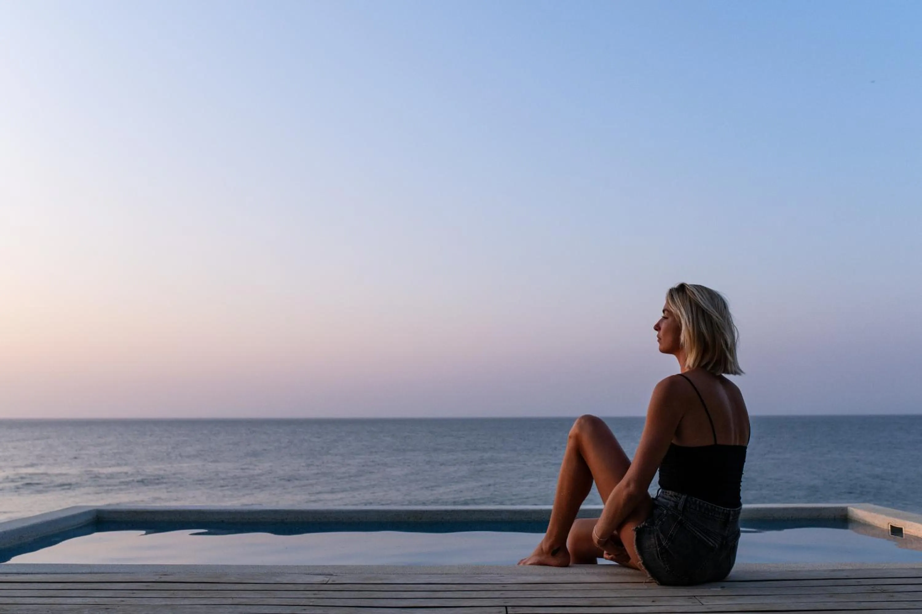 Pool view in La Playa