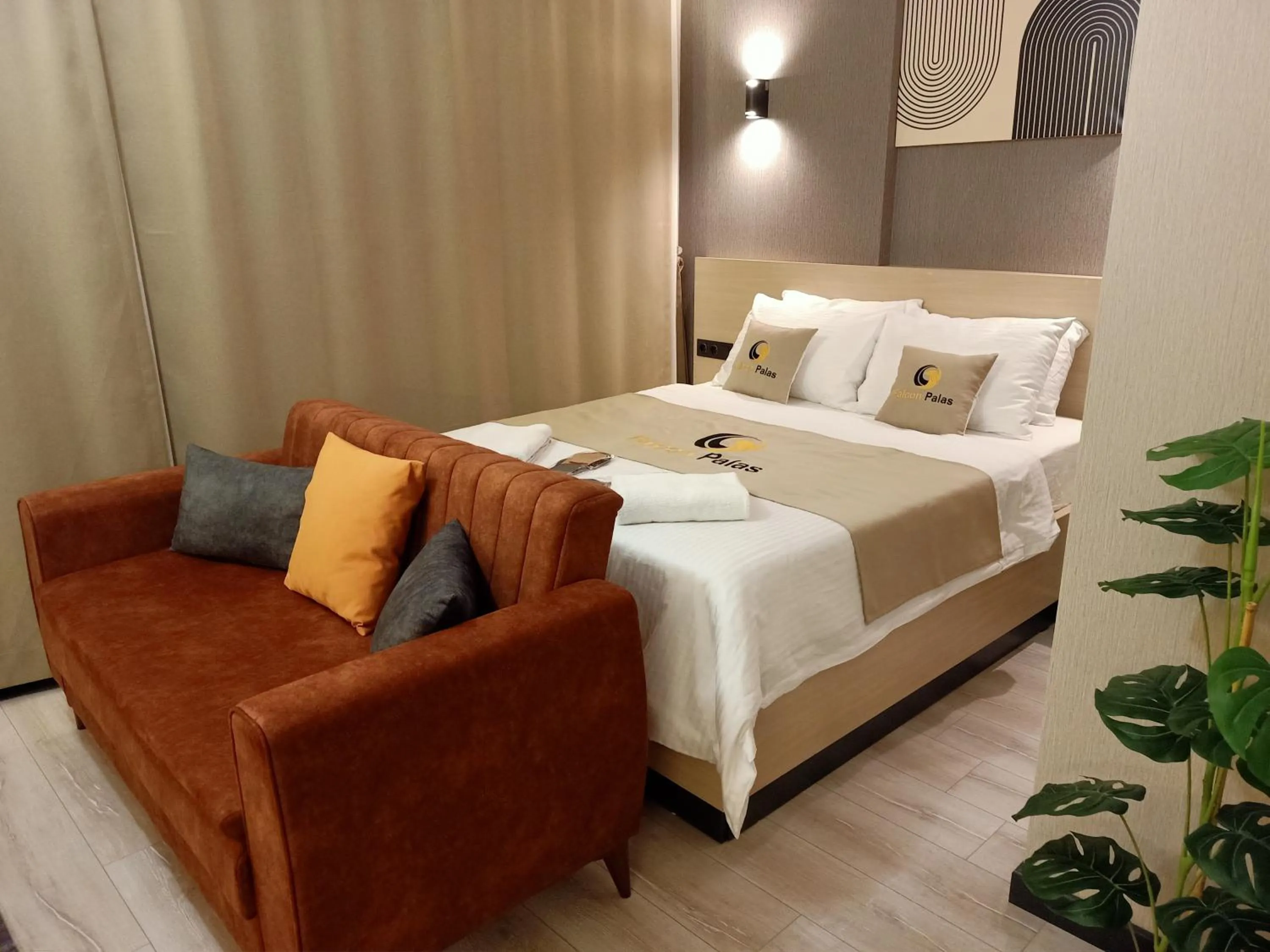 Bed in Doğan Palace Hotel