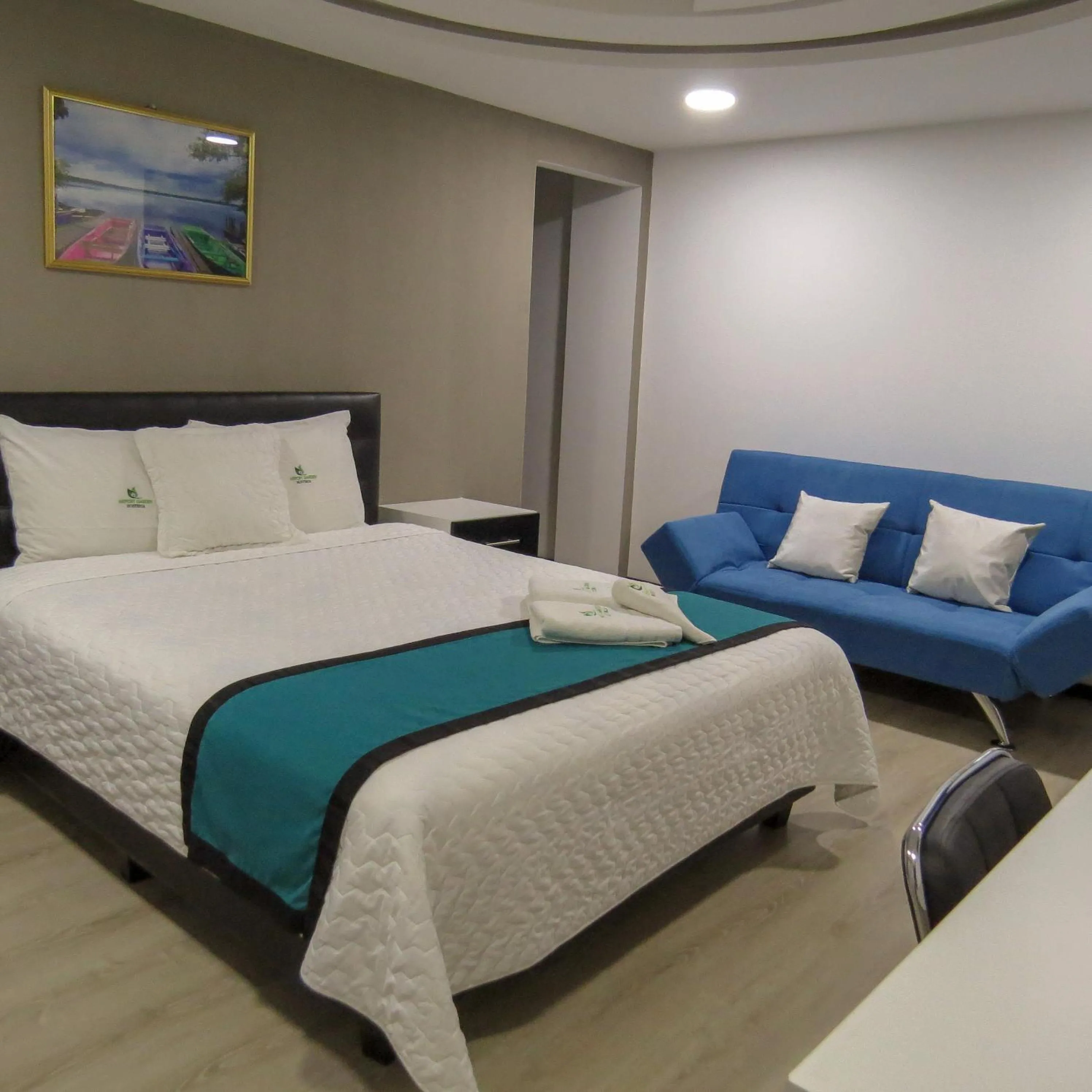 Bed in Hosteria Airport Garden