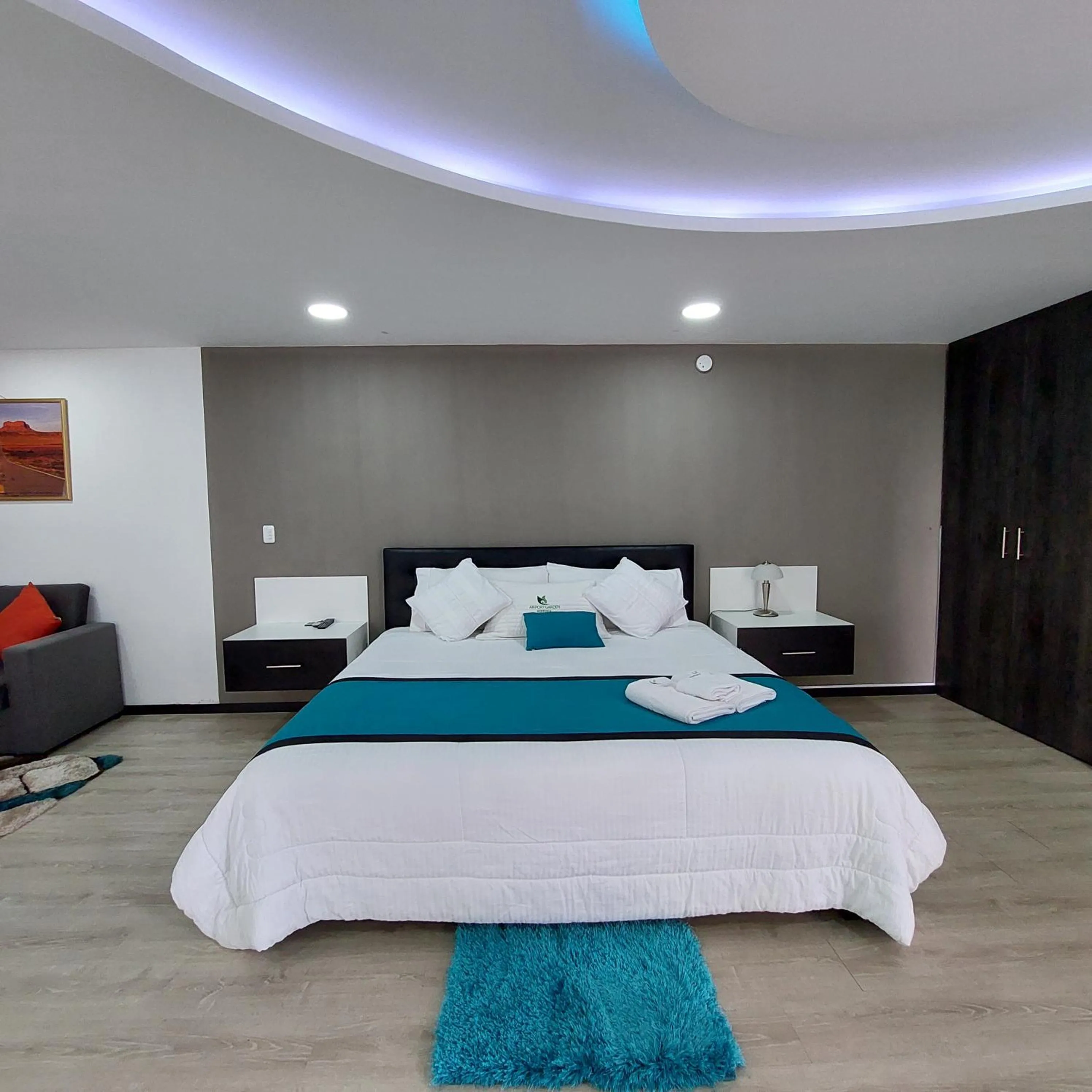 Bed in Hosteria Airport Garden