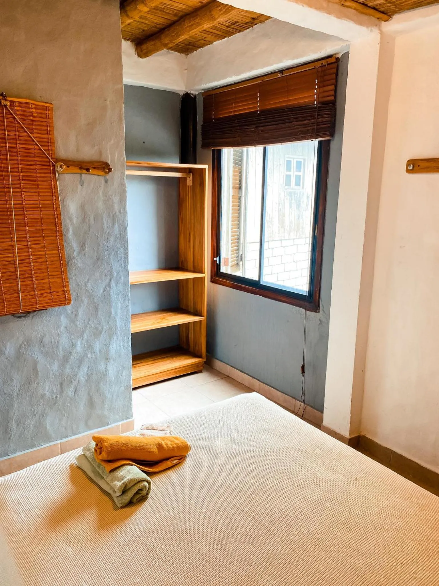 Bed in La Facha Hostal Restaurant Surf