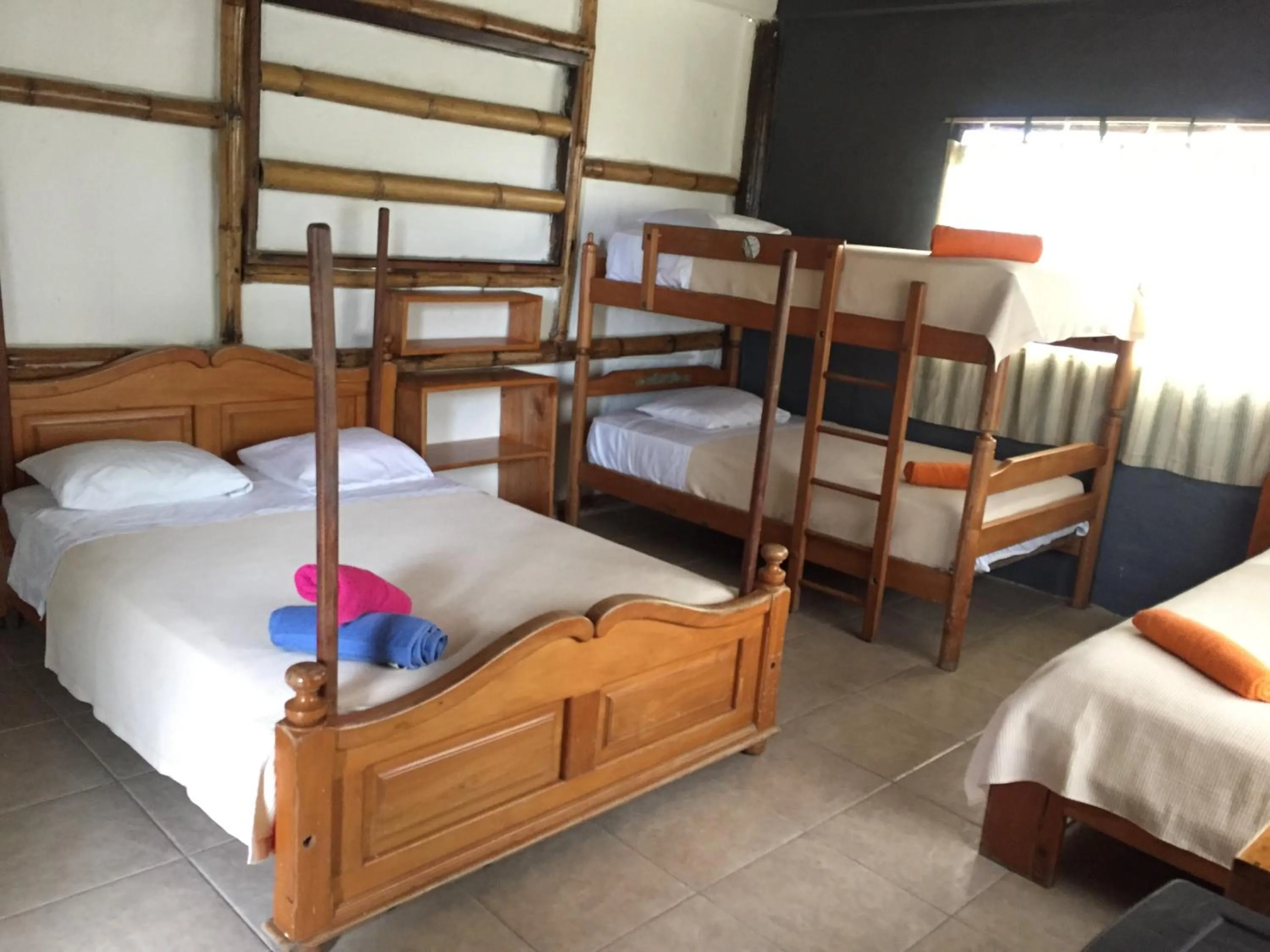 Bed in La Facha Hostal Restaurant Surf