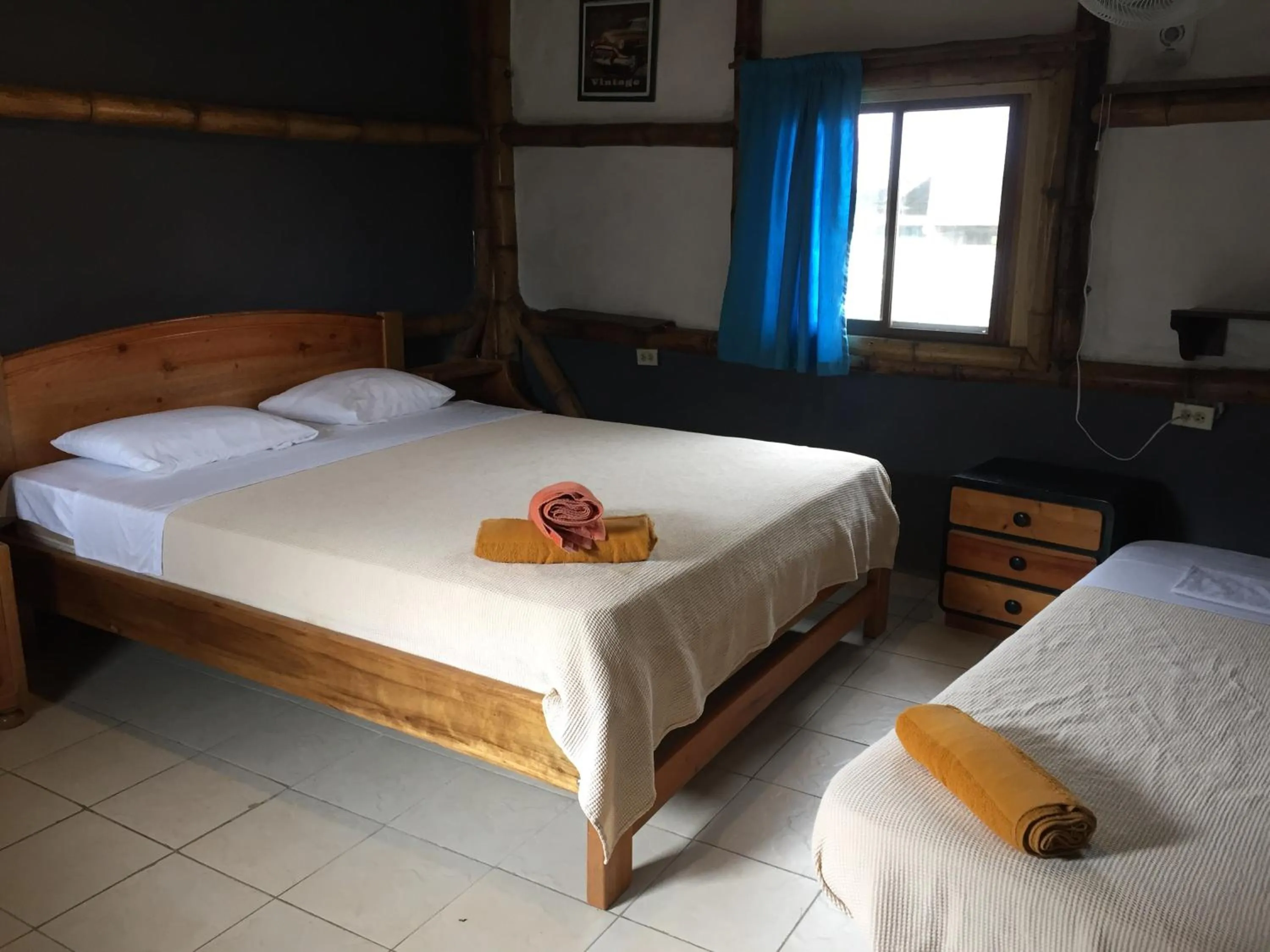 Bed in La Facha Hostal Restaurant Surf