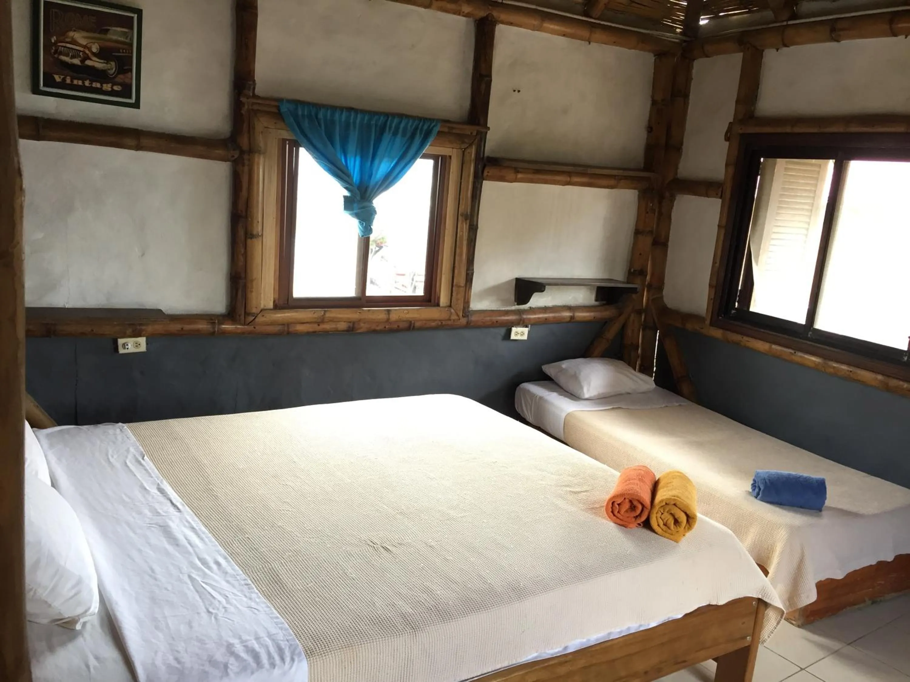 Bed in La Facha Hostal Restaurant Surf