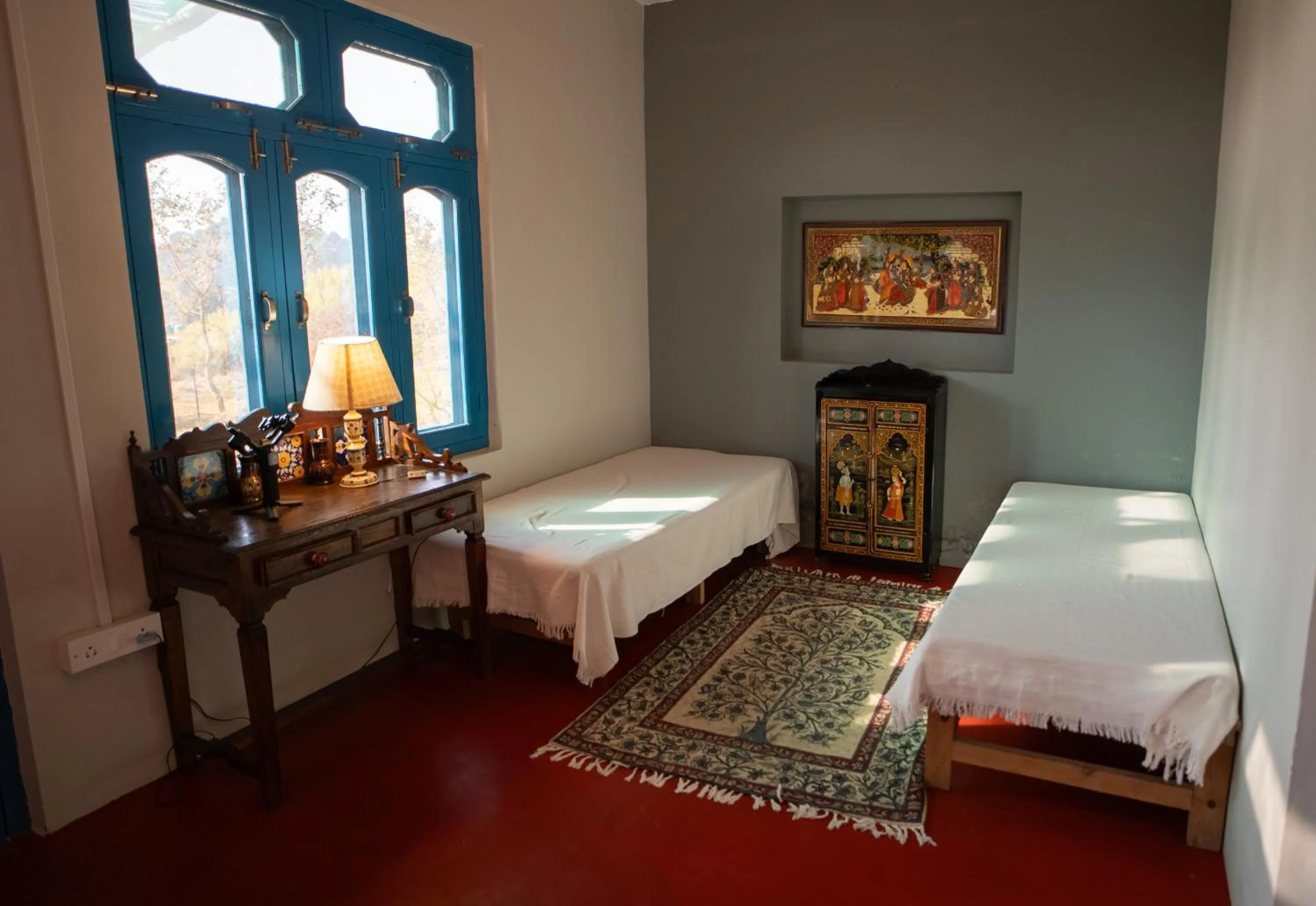 Bed in Dhauladhar View Village Resort
