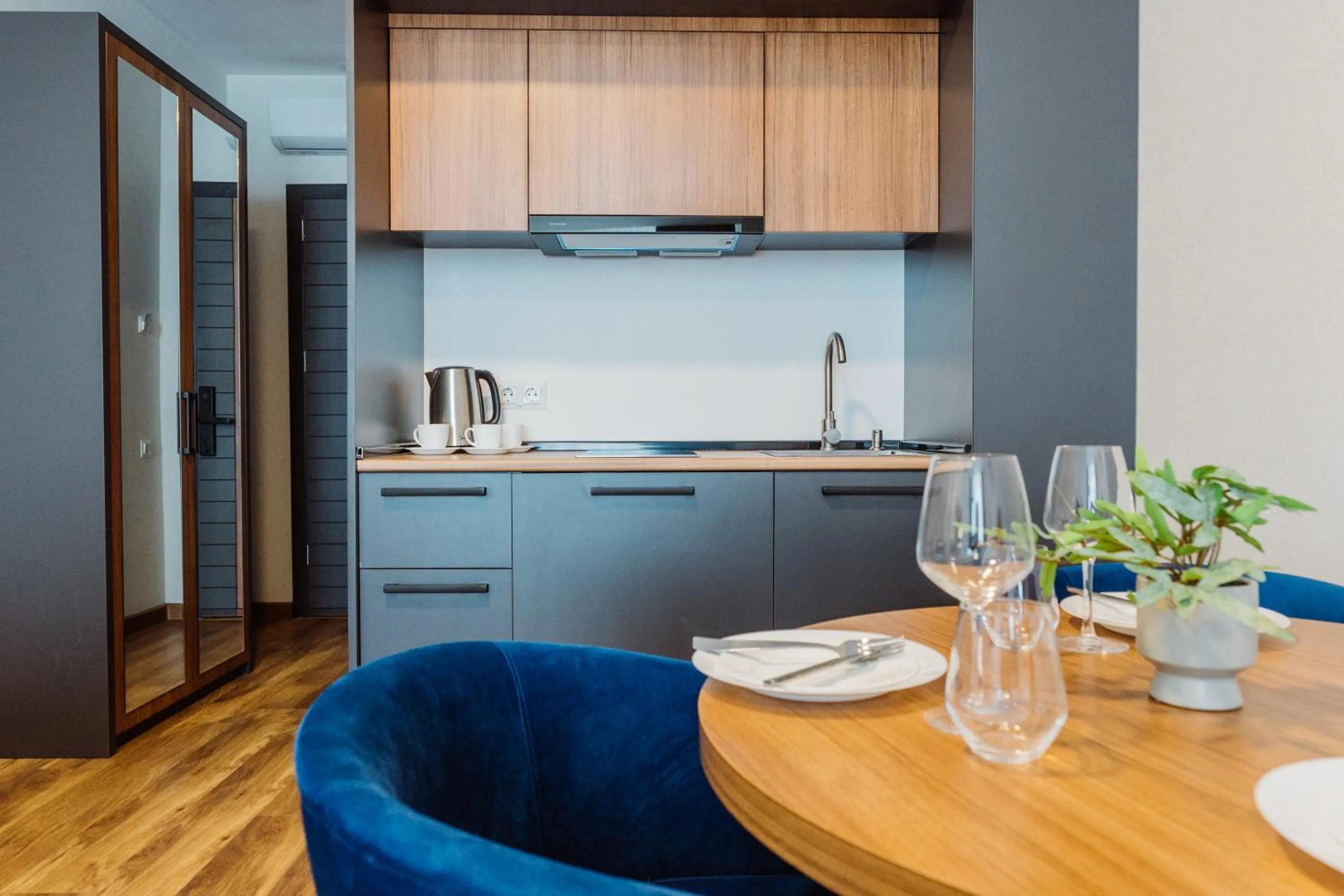 Kitchen or kitchenette in Hotel Navi