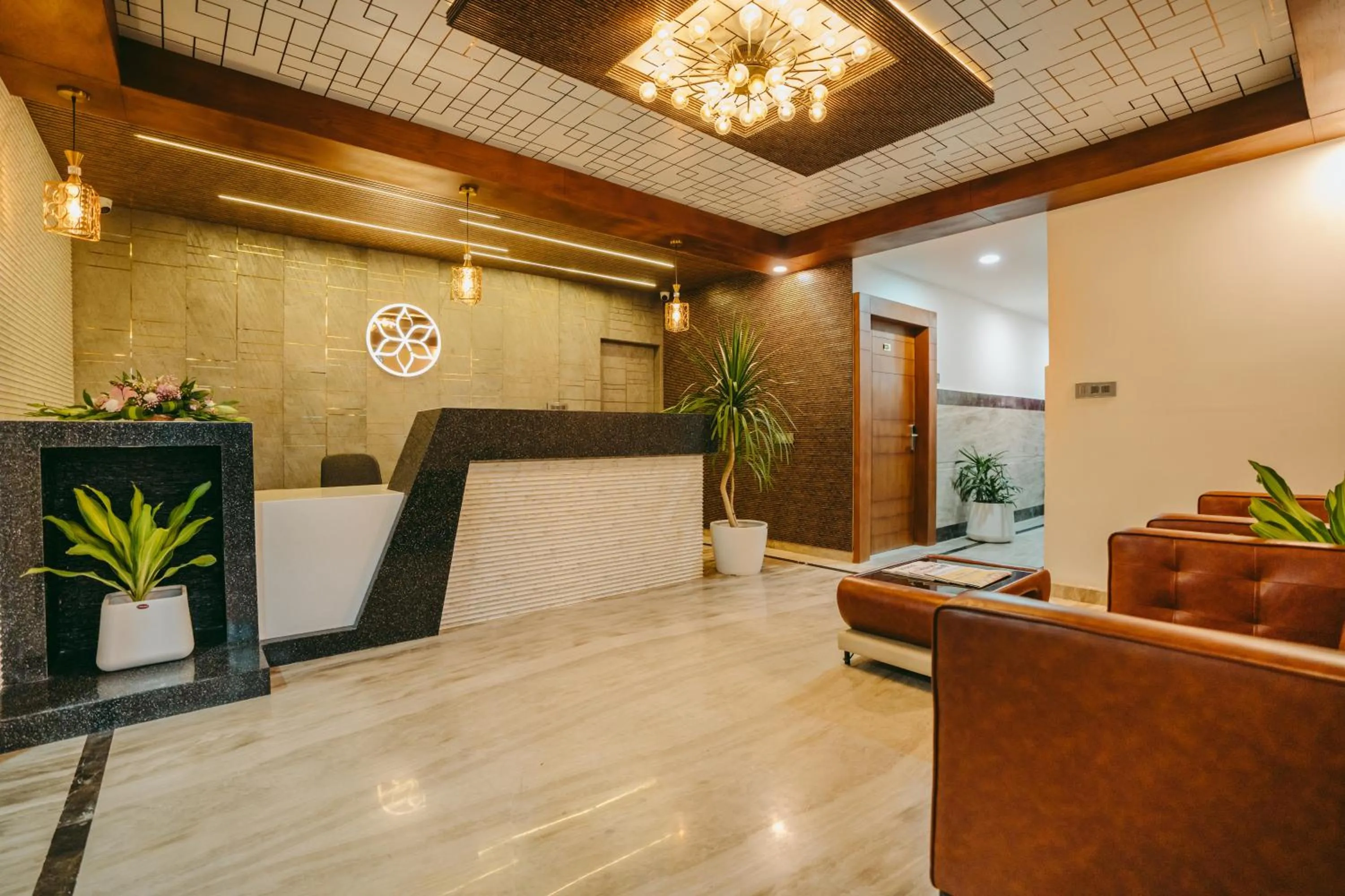 Lobby or reception in Saavees Residency