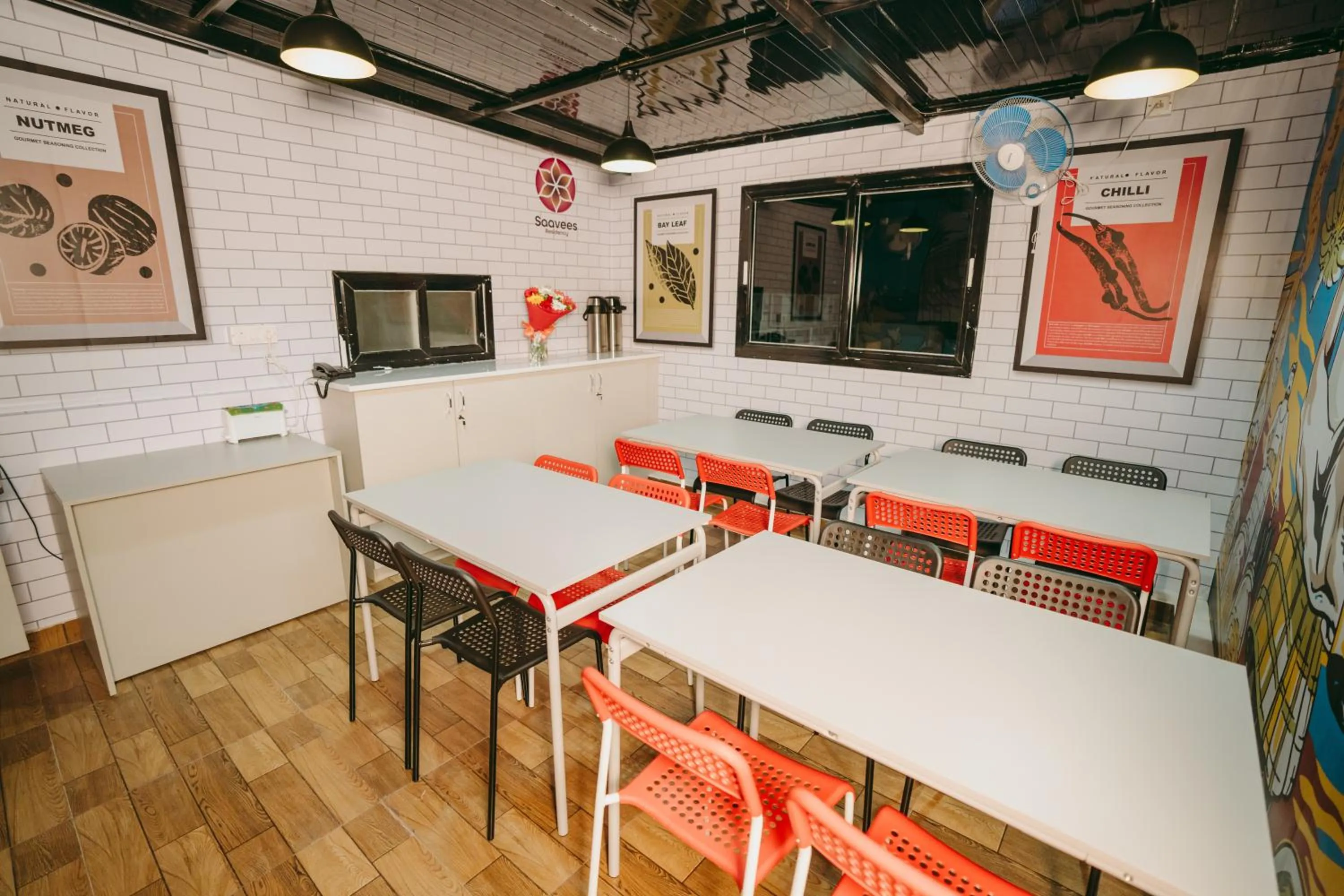 Dining area in Saavees Residency