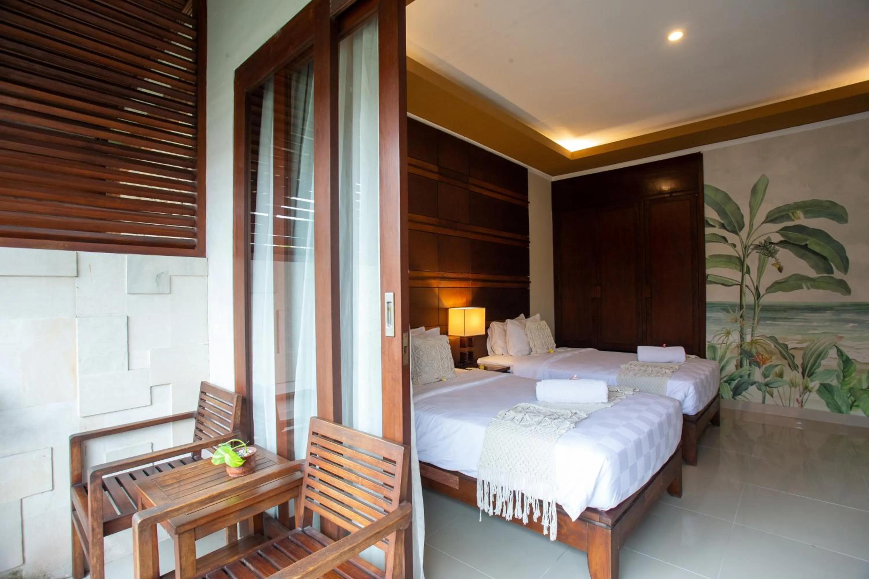 Bed in Awatara Boutique Resort Ubud