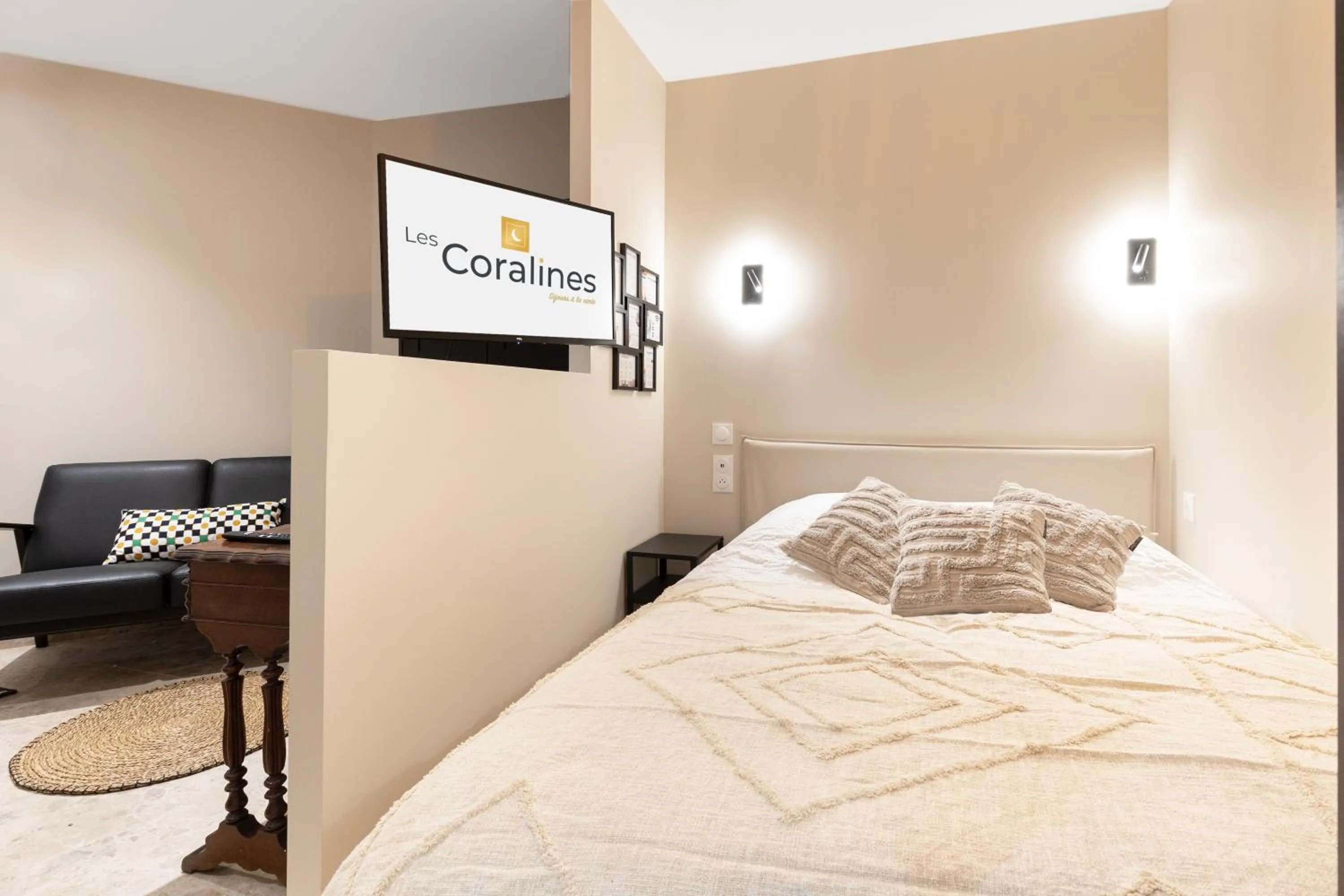 Bed in Appart Hôtel Coraline - Genas Lyon Eurexpo