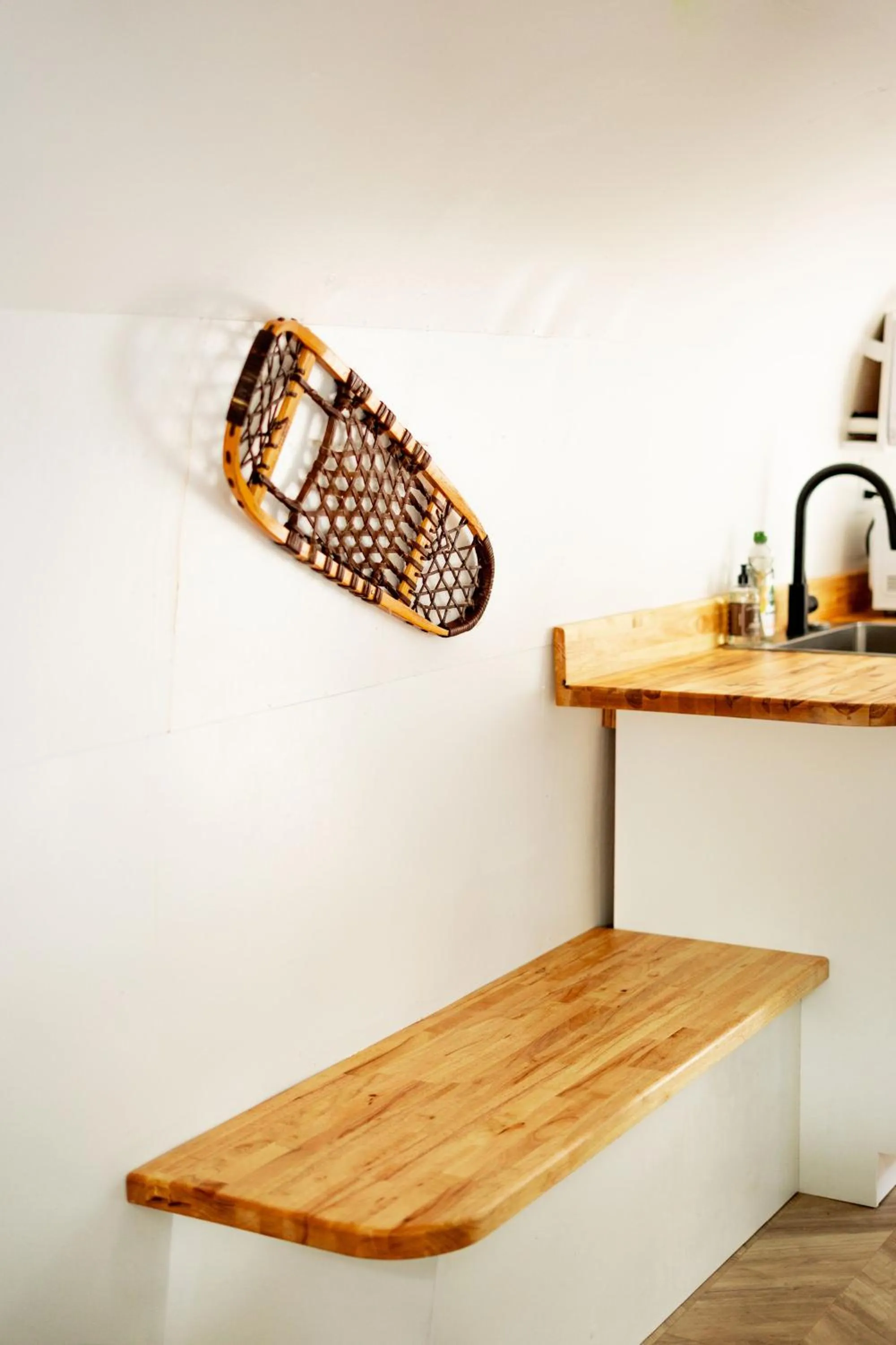 Seating area in Corduroy Lodge