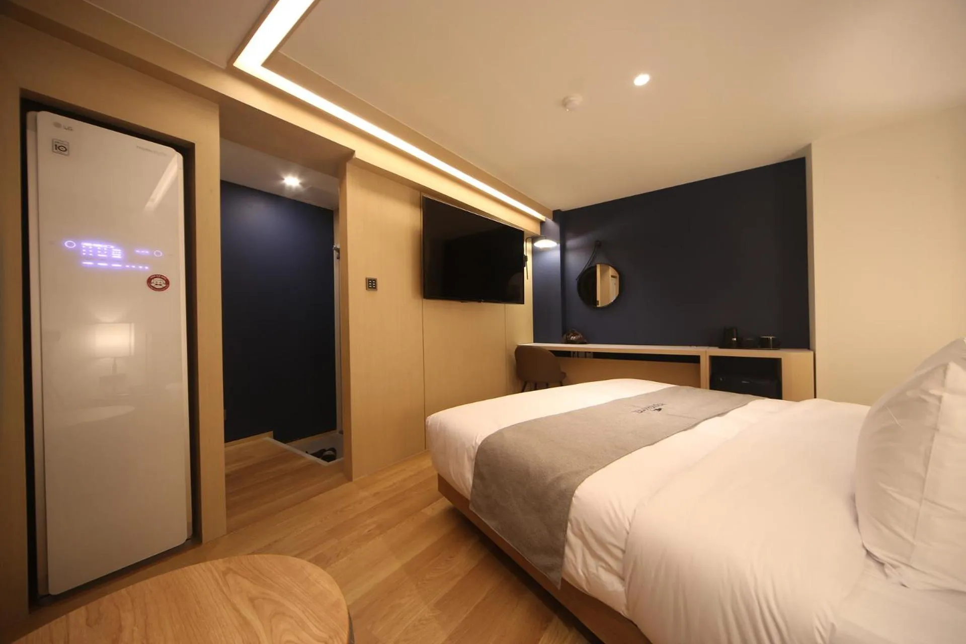 Bed in Dongnae Hound Hotel Sajik Minam Station