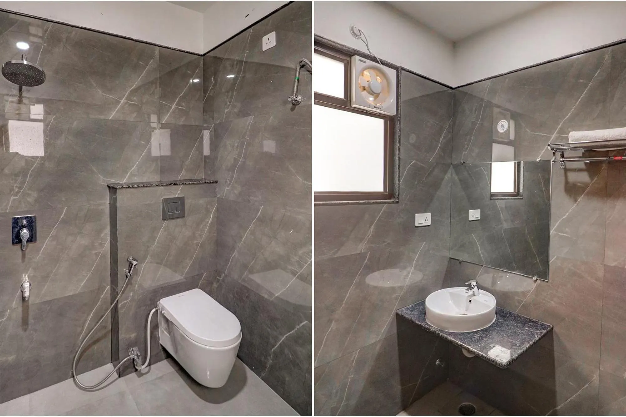 Bathroom in FabHotel AVS Grand and Banquets - 500m from Gomti Nagar railway station