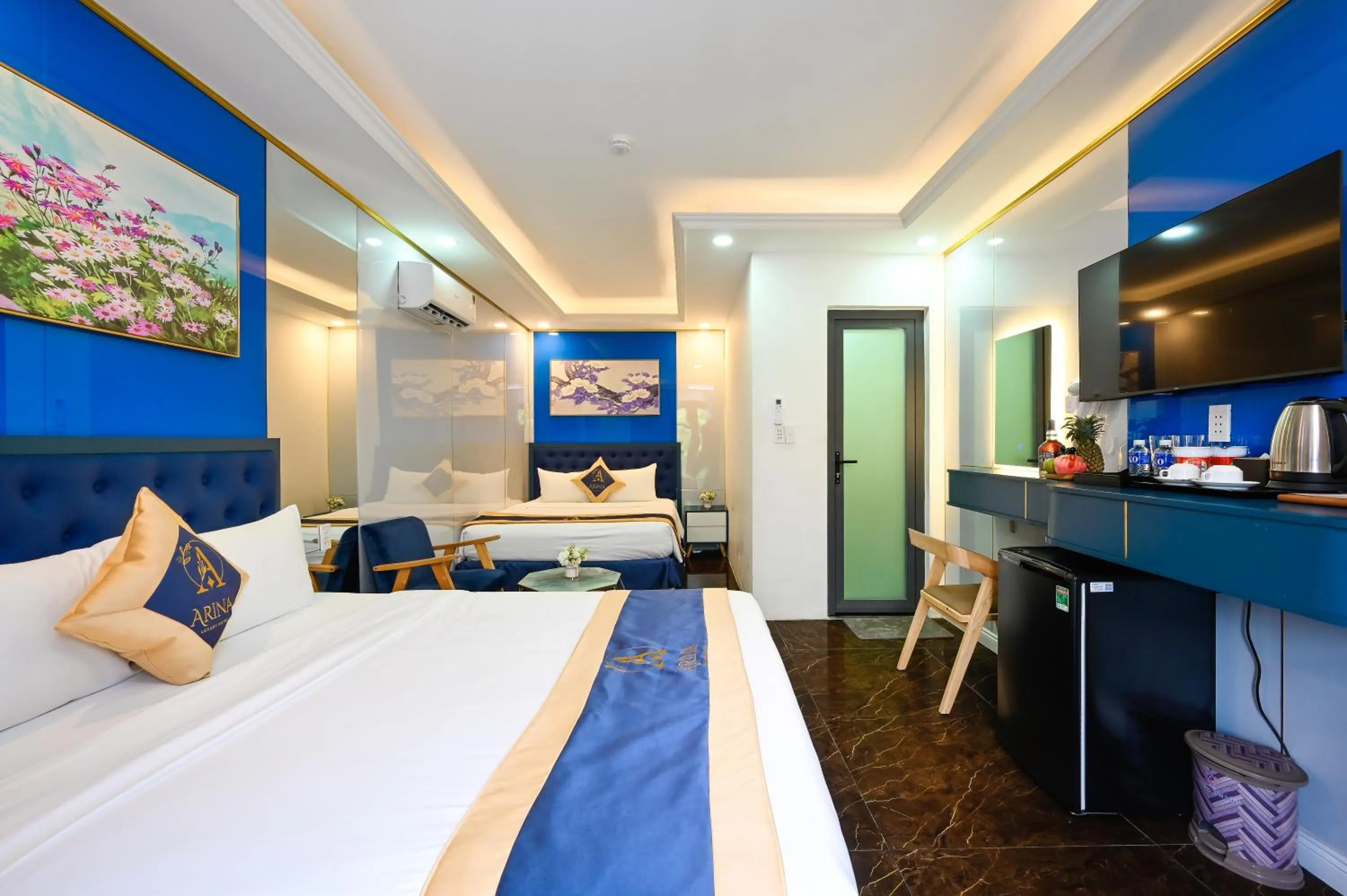 TV and multimedia, Bed in Arina Luxury Hotel - Vincom Tay Ninh