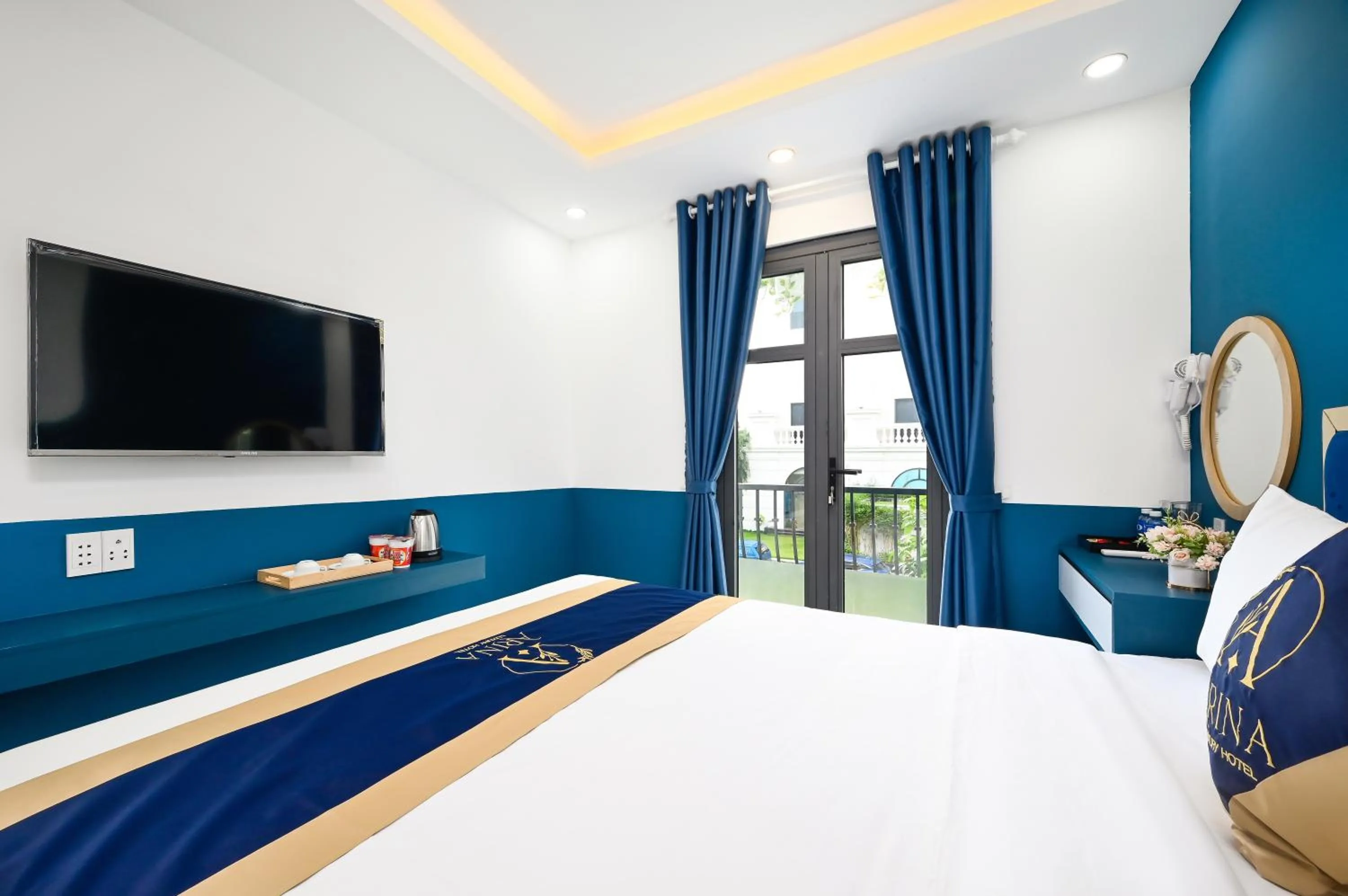 Communal lounge/ TV room, Bed in Arina Luxury Hotel - Vincom Tay Ninh