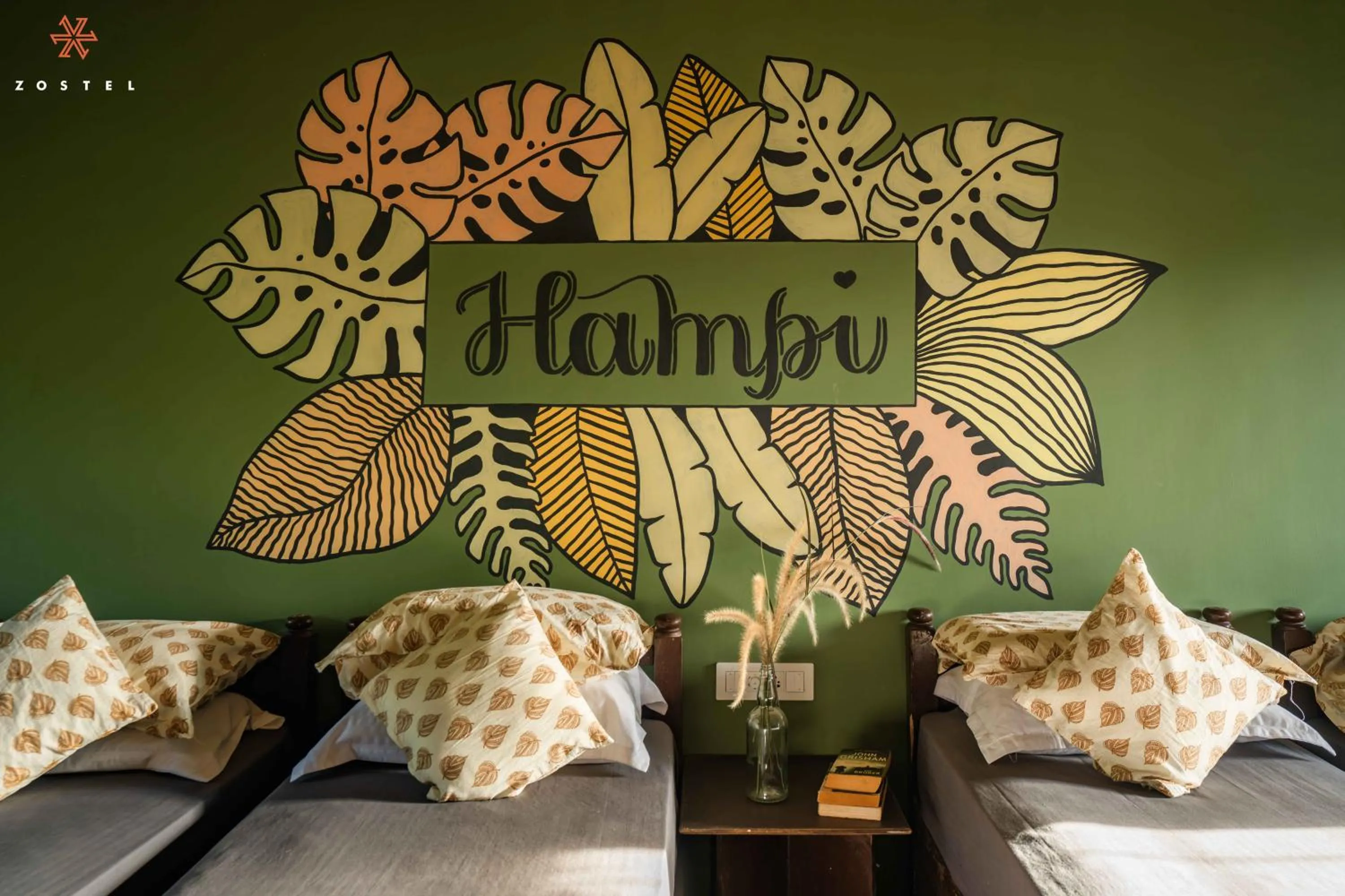 Bed in Zostel Hampi (Gangavathi)