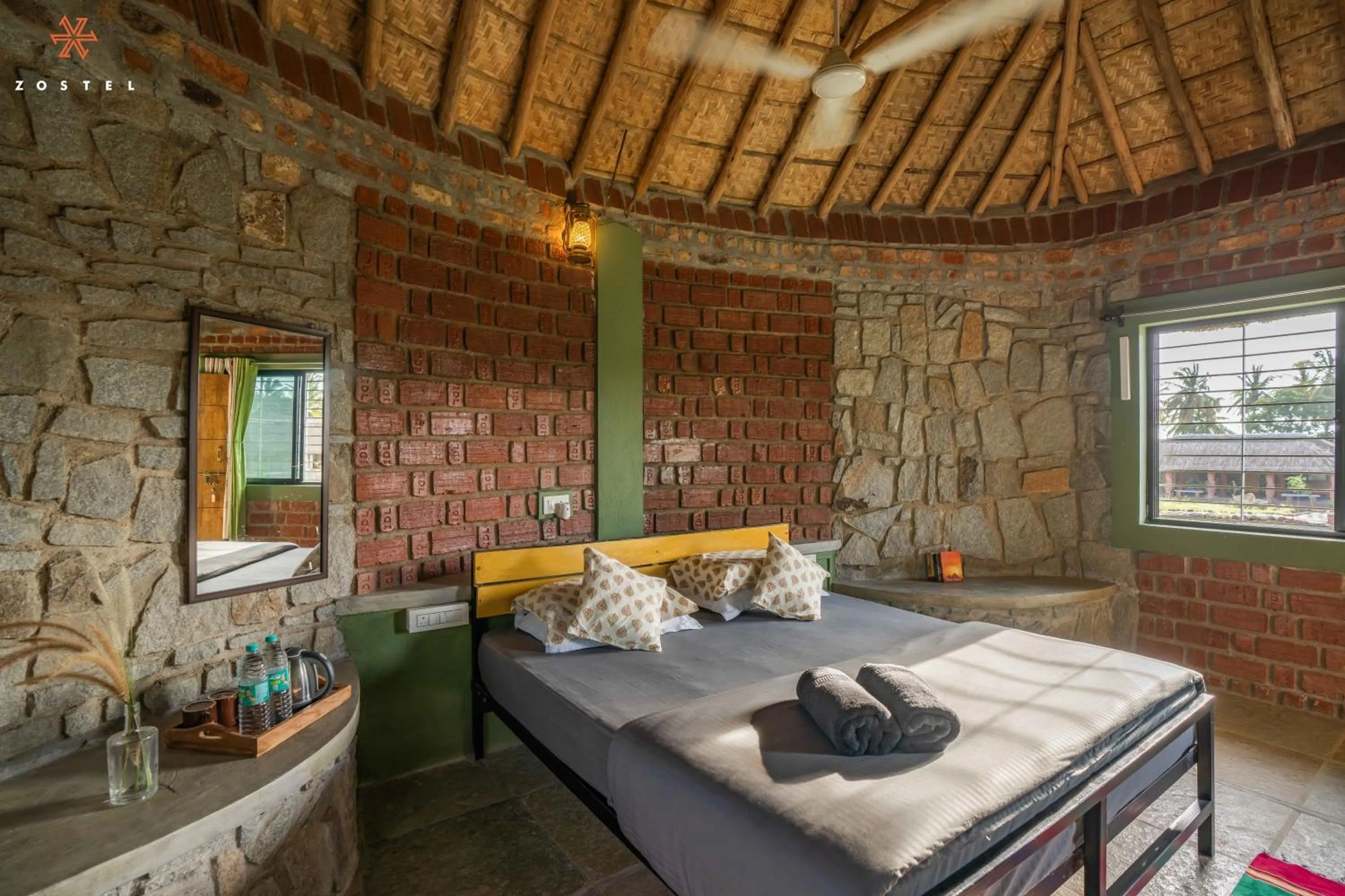 Bed in Zostel Hampi (Gangavathi)