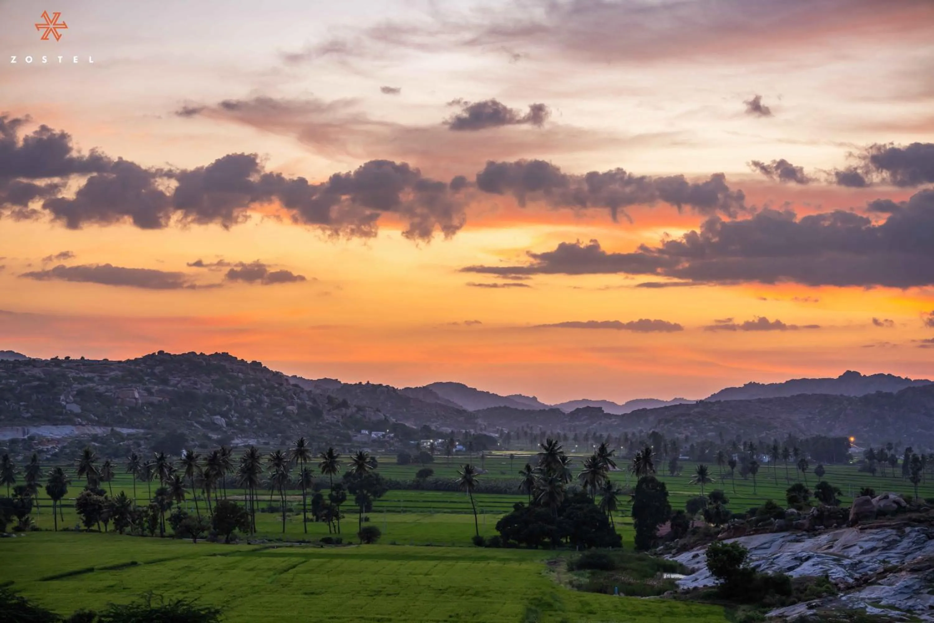 Natural landscape in Zostel Hampi (Gangavathi)