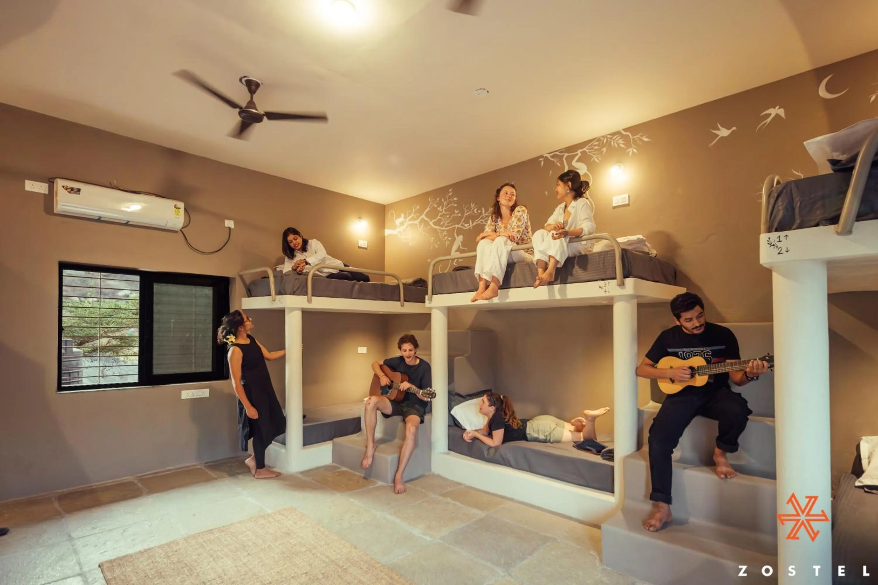 group of guests in Zostel Hampi, Gangavathi