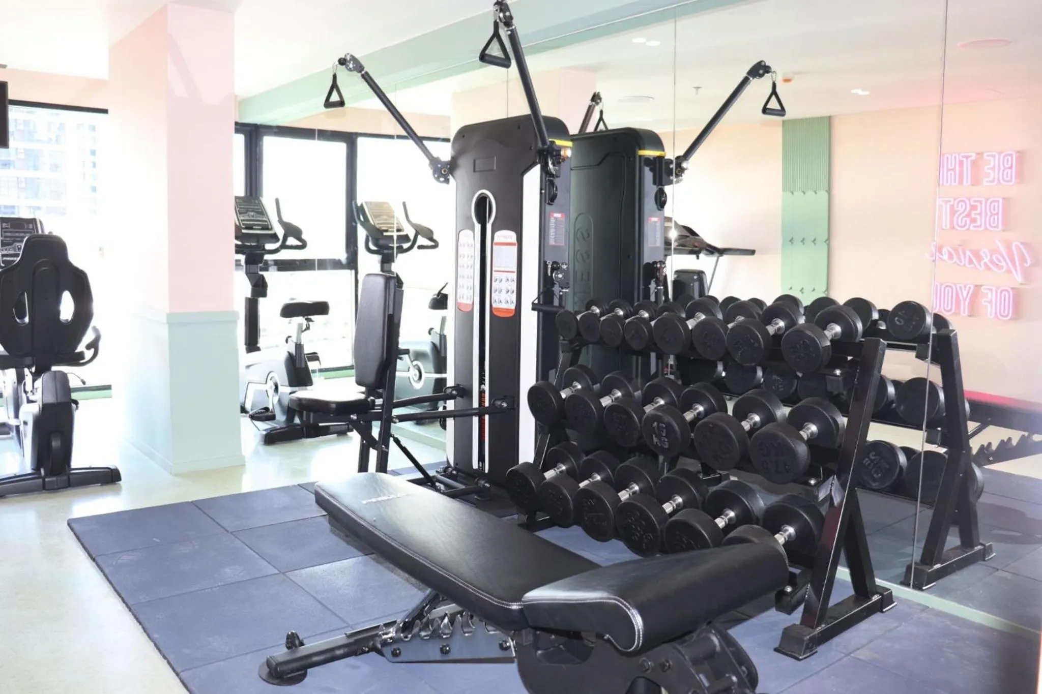 Fitness centre/facilities in The Quarter Ratchathewi by UHG