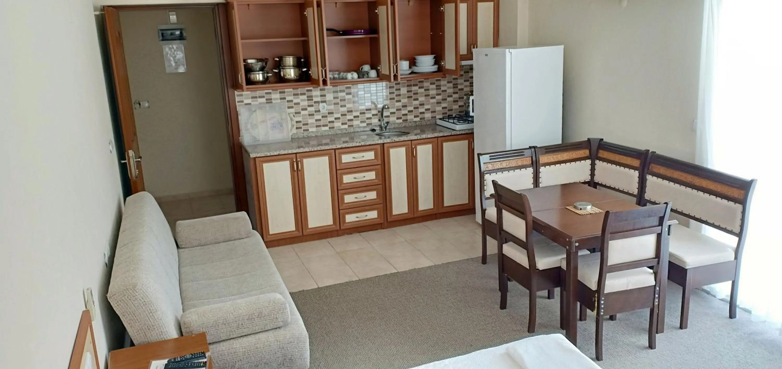 Kitchen or kitchenette in Sarıgerme Apart