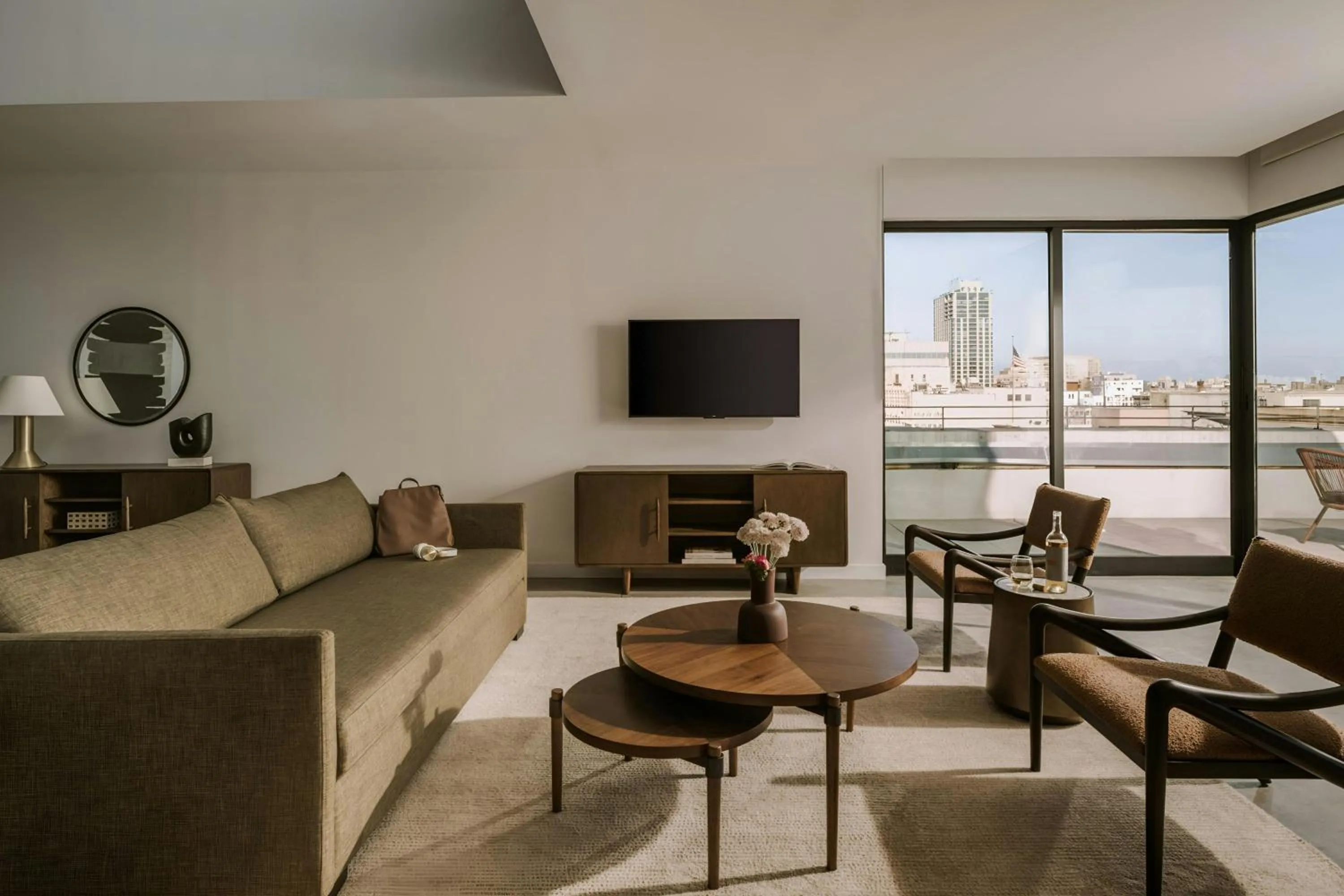 Living room in Sonder by Marriott Bonvoy The Winfield Apartments Downtown LA